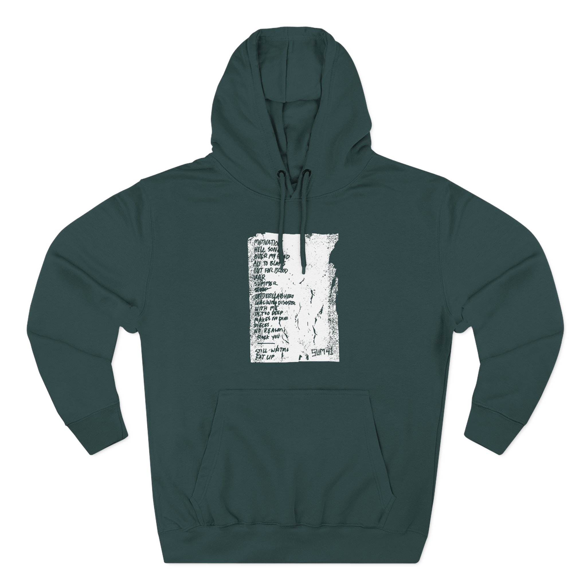 Sum 41 Setlist Three-Panel Fleece Hoodie