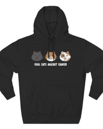 Lilsimsie Cool Cats Against Cancer Three-Panel Fleece Hoodie