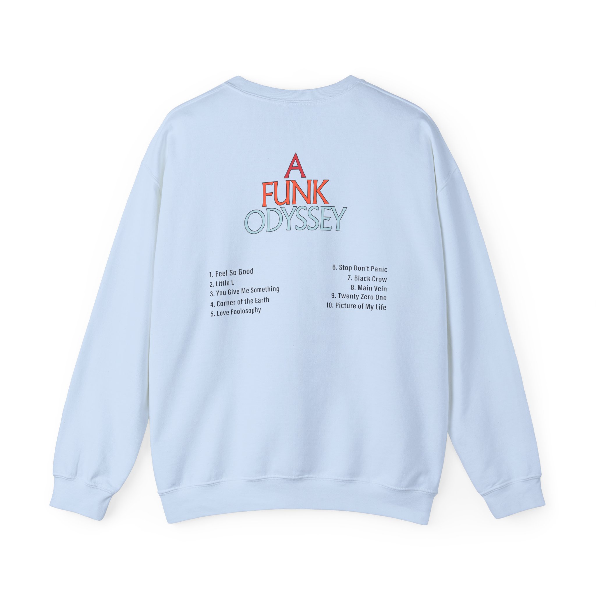 J Funk Odyssey Tracklist Unisex Heavy Blendâ„¢ Crewneck Sweatshirt