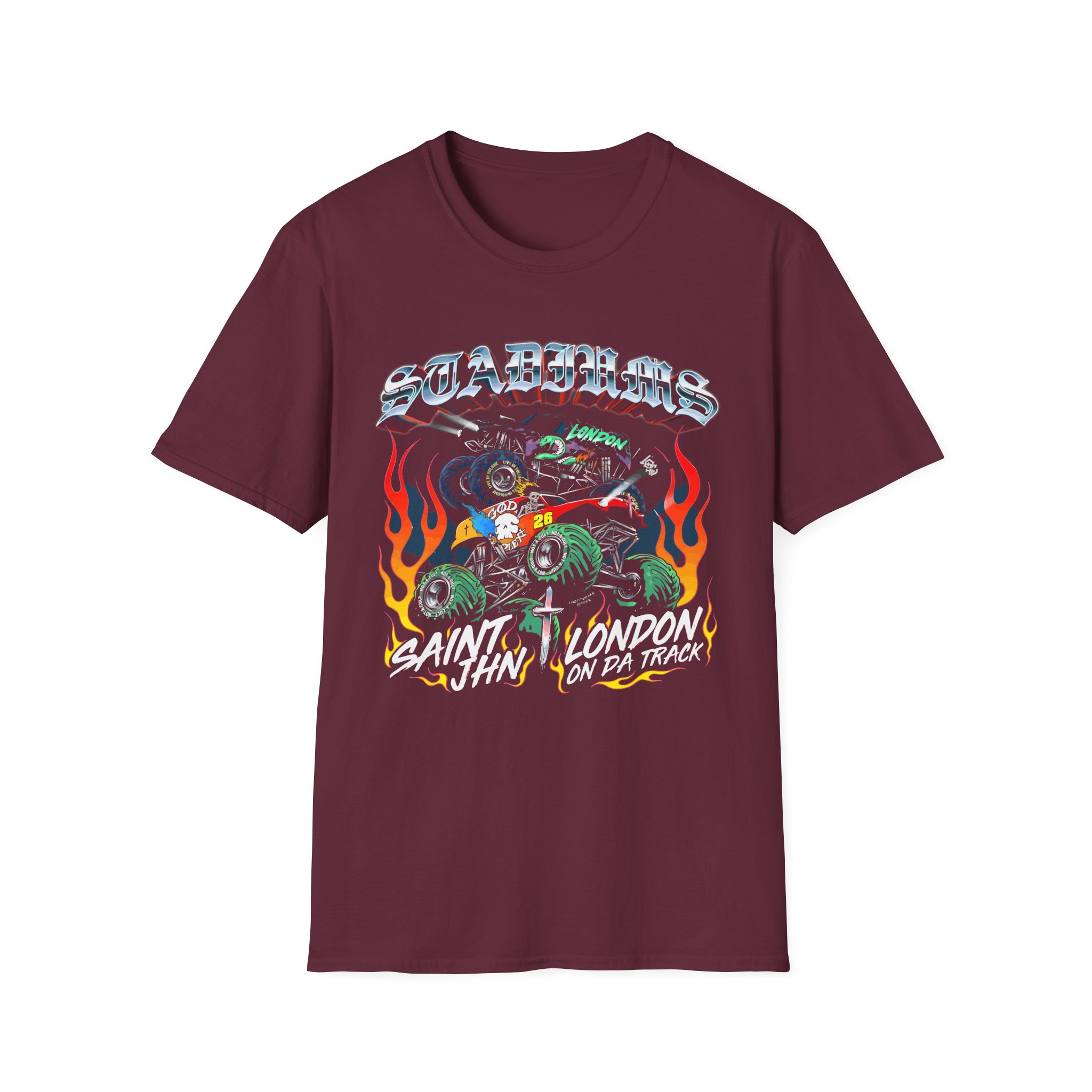 Saint Jhn Stadiums With London on Da Track Unisex Softstyle T-Shirt
