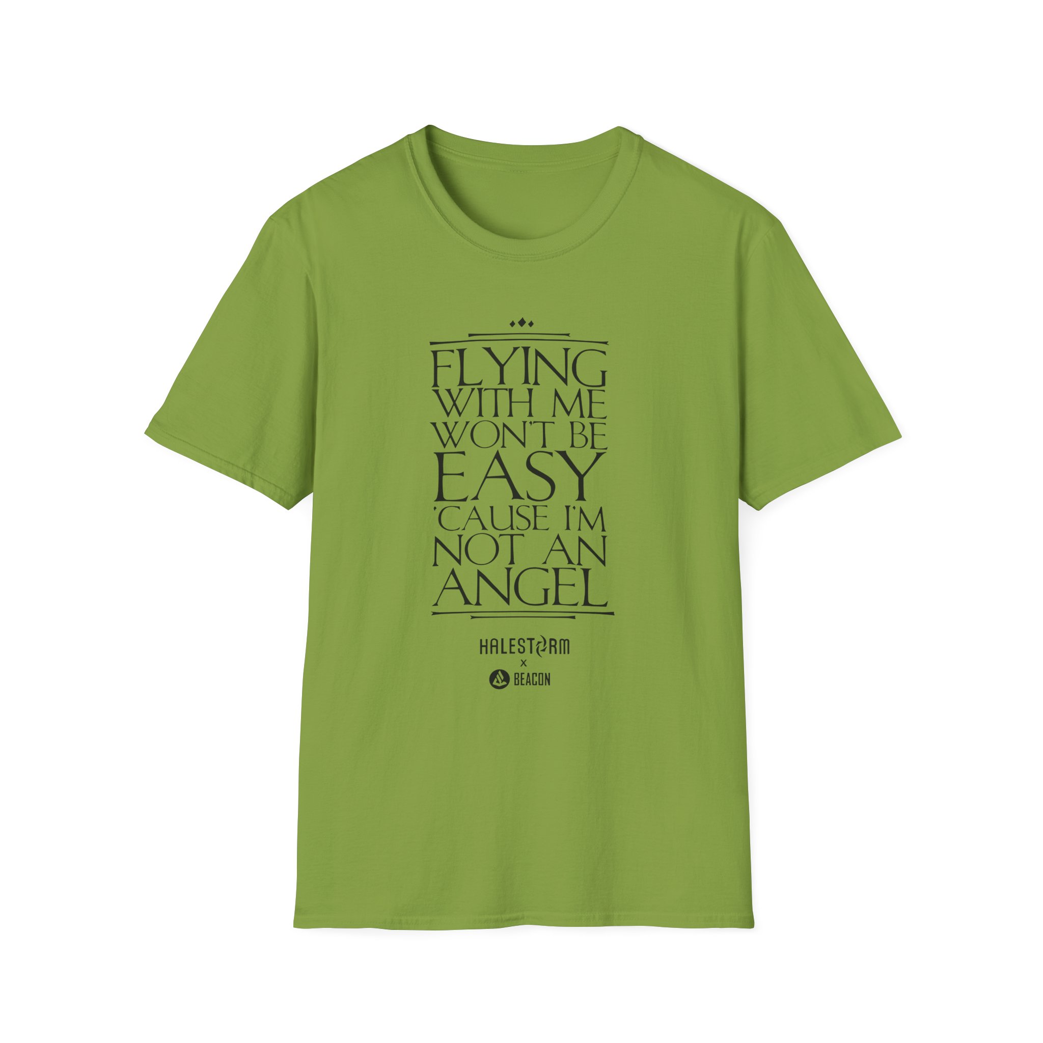 Halestorm Flying With Me Won't Be Easy 'cause I'm Not an Angel Unisex Softstyle T-Shirt