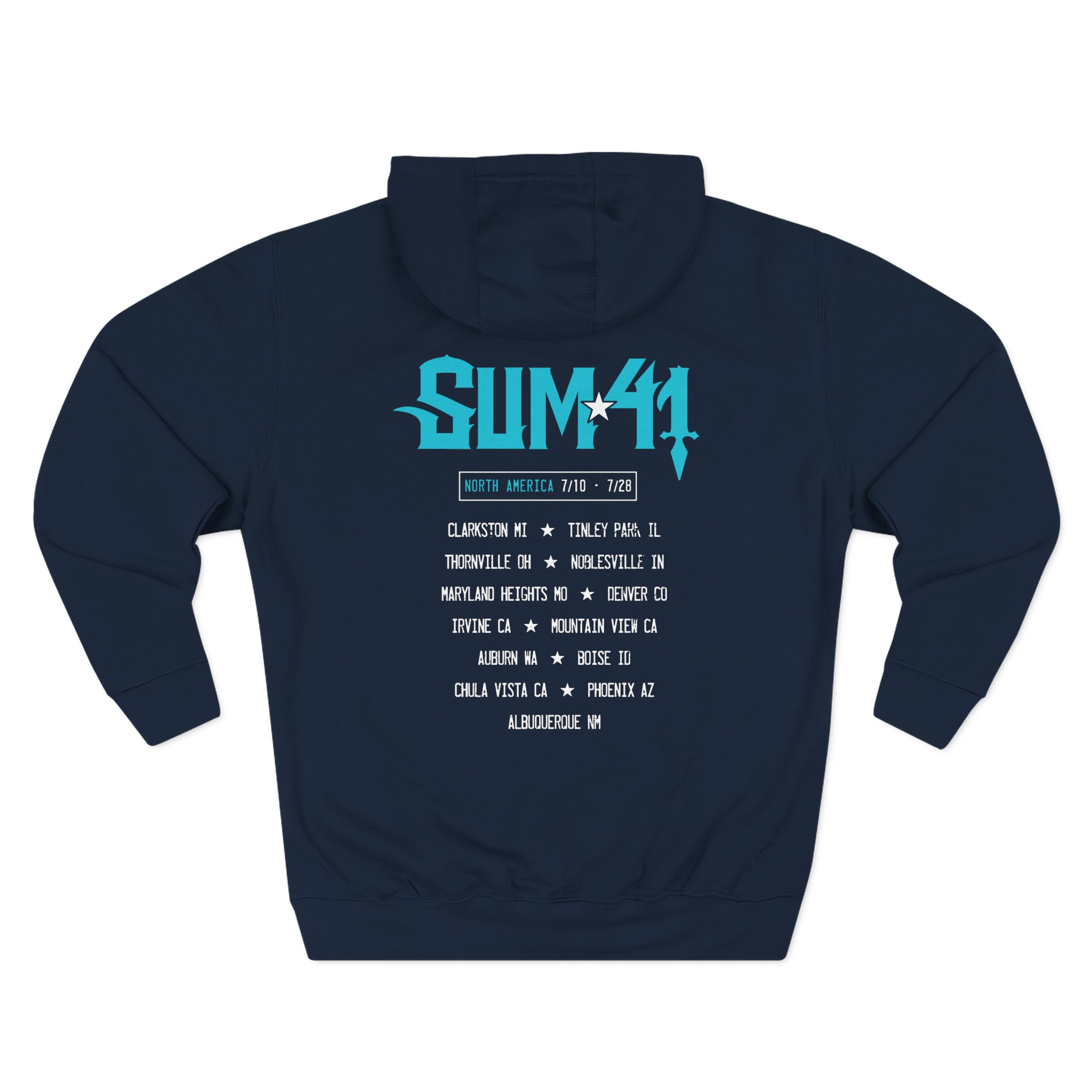 Sum 41 Blue Demon Itin Three-Panel Fleece Hoodie