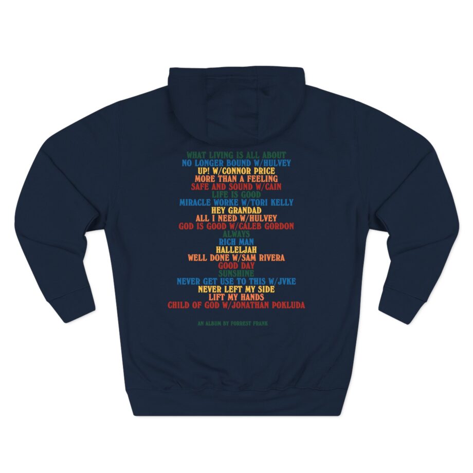 Forrest Frank Child of God Tracklist Three-Panel Fleece Hoodie