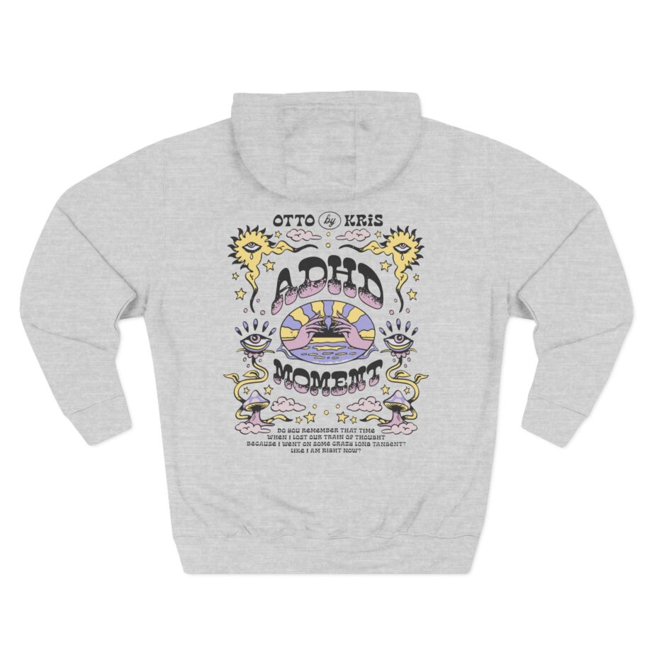 Kallmekris Adhd Moment Three-Panel Fleece Hoodie