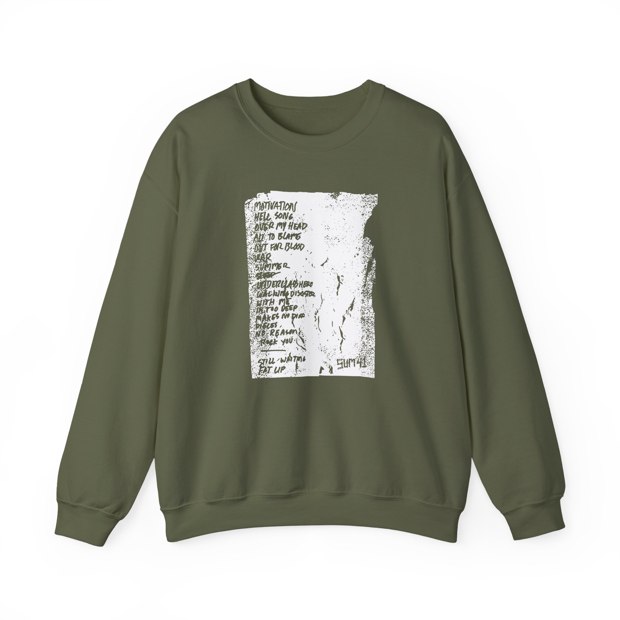 Sum 41 Setlist Unisex Heavy Blendâ„¢ Crewneck Sweatshirt
