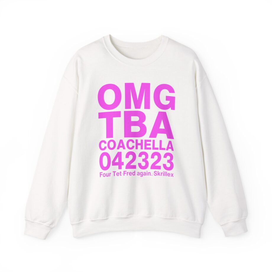 Skrillex OMG ТВА COACHELLA 042323 Four Tet. Fred again Unisex Heavy Blend™ Crewneck Sweatshirt
