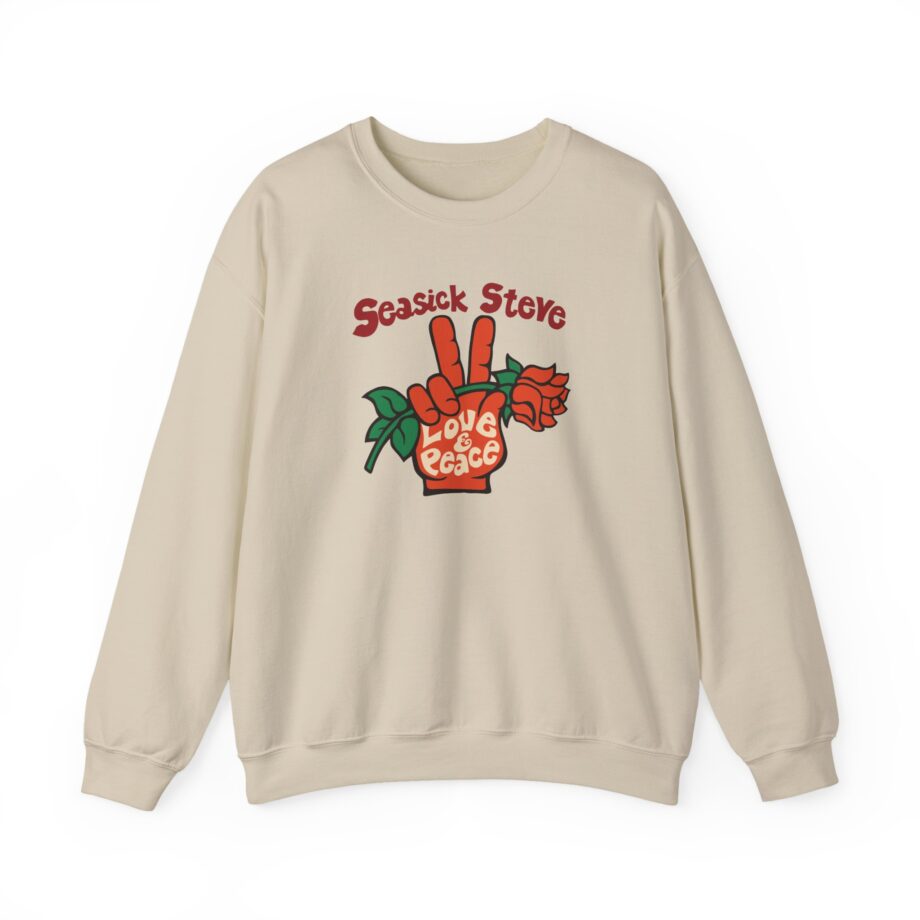 Seasick Steve Love & Peace Unisex Heavy Blend™ Crewneck Sweatshirt