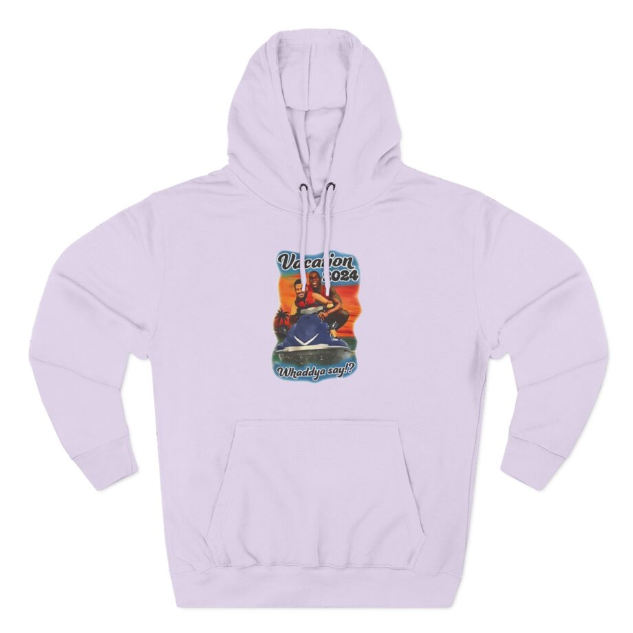 Magic Johnson and Jimmy Kimmel Vacation 2024 Whaddya Say Three-Panel Fleece Hoodie