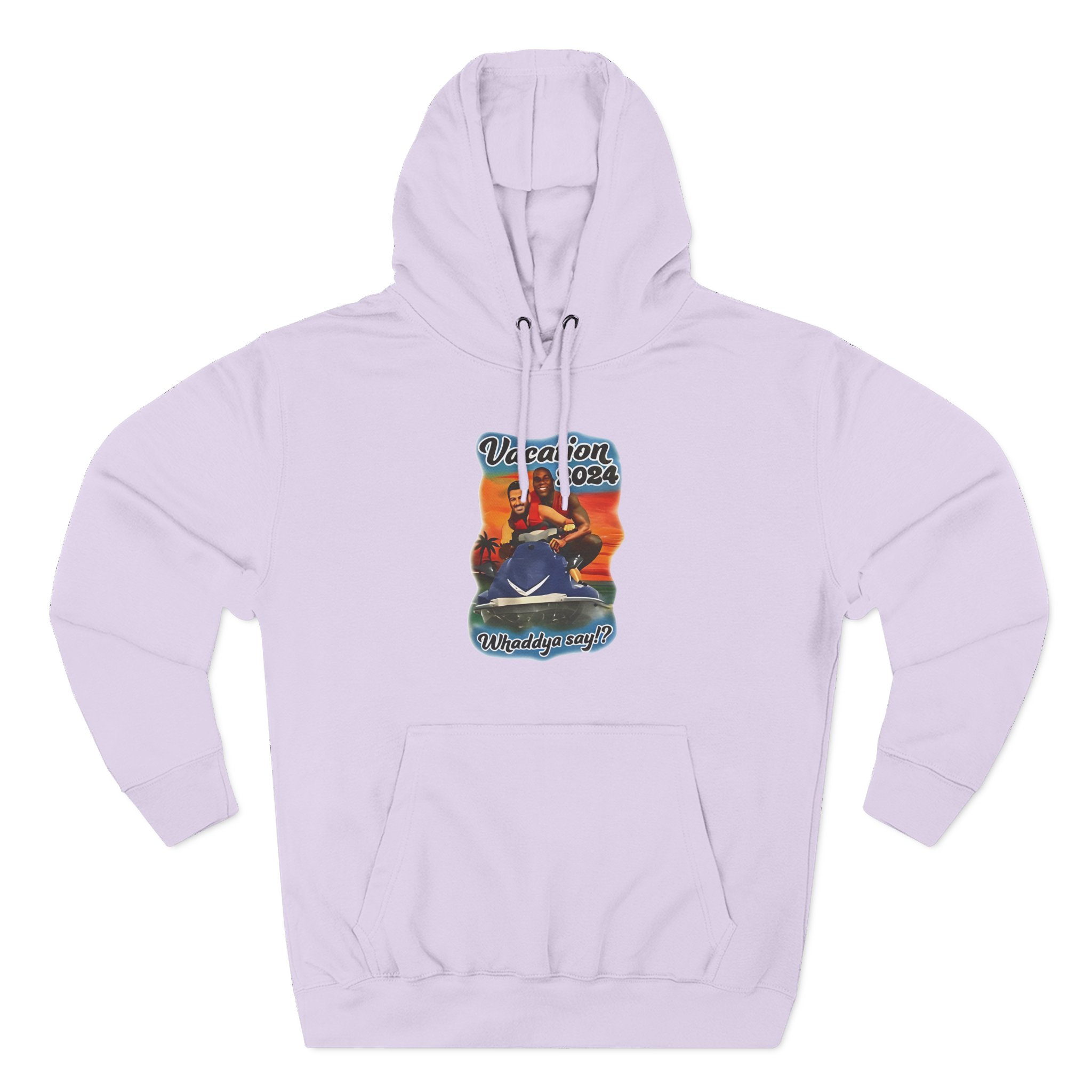 Magic Johnson and Jimmy Kimmel Vacation 2024 Whaddya Say Three-Panel Fleece Hoodie