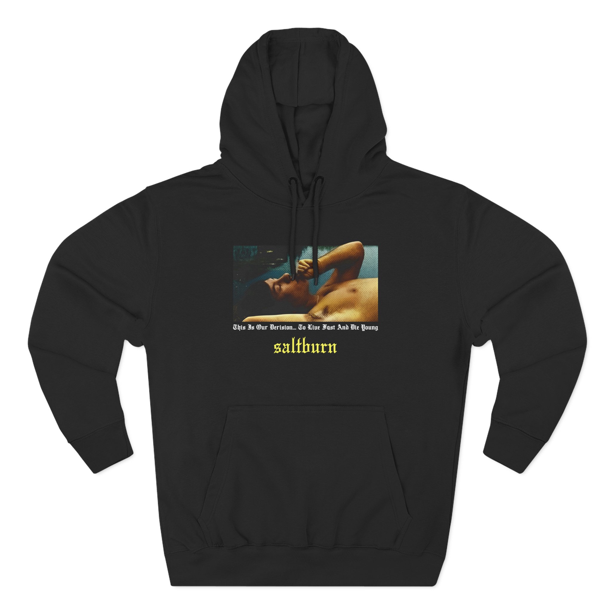 Saltburn This Is Our Derision Three-Panel Fleece Hoodie