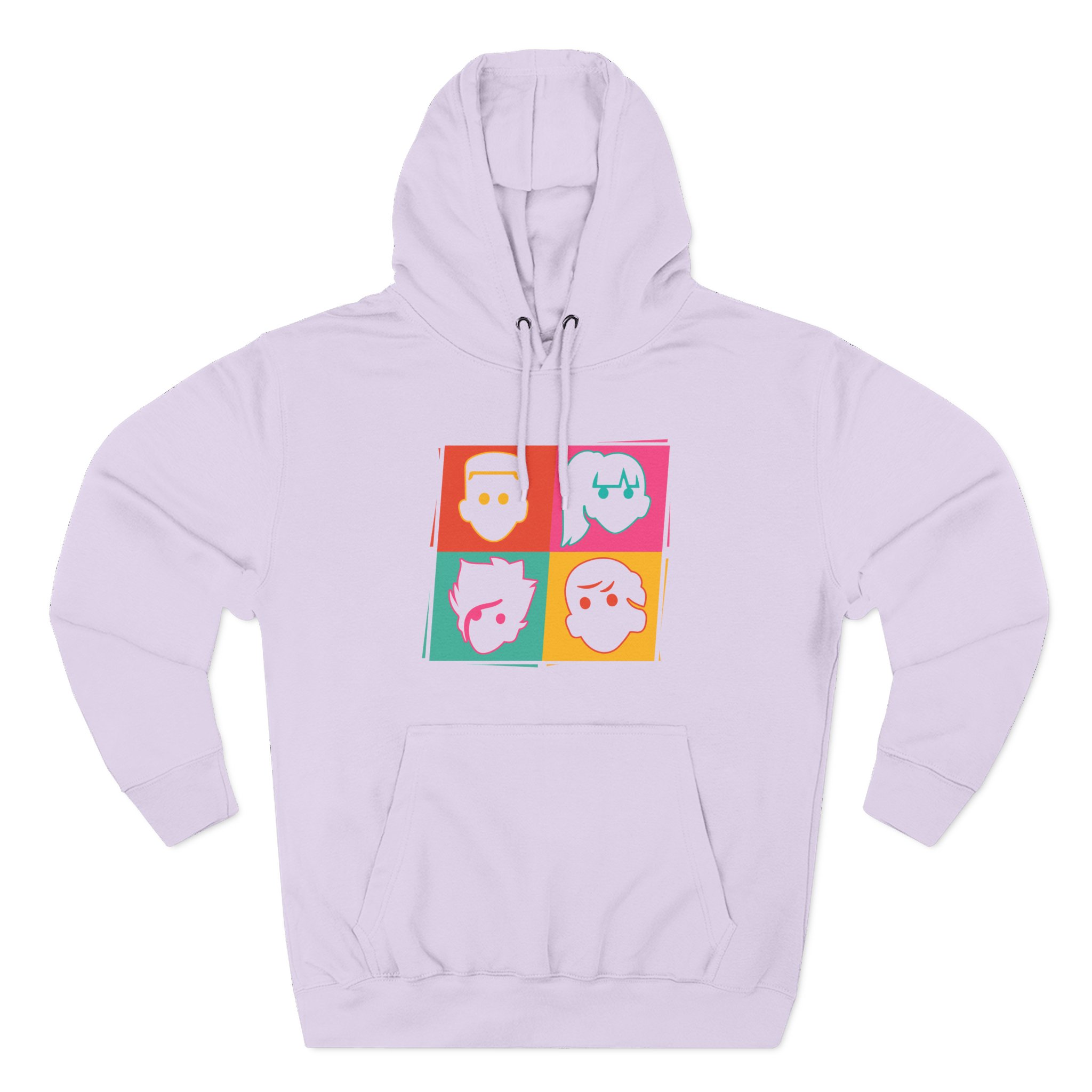 Grounded Faces Three-Panel Fleece Hoodie