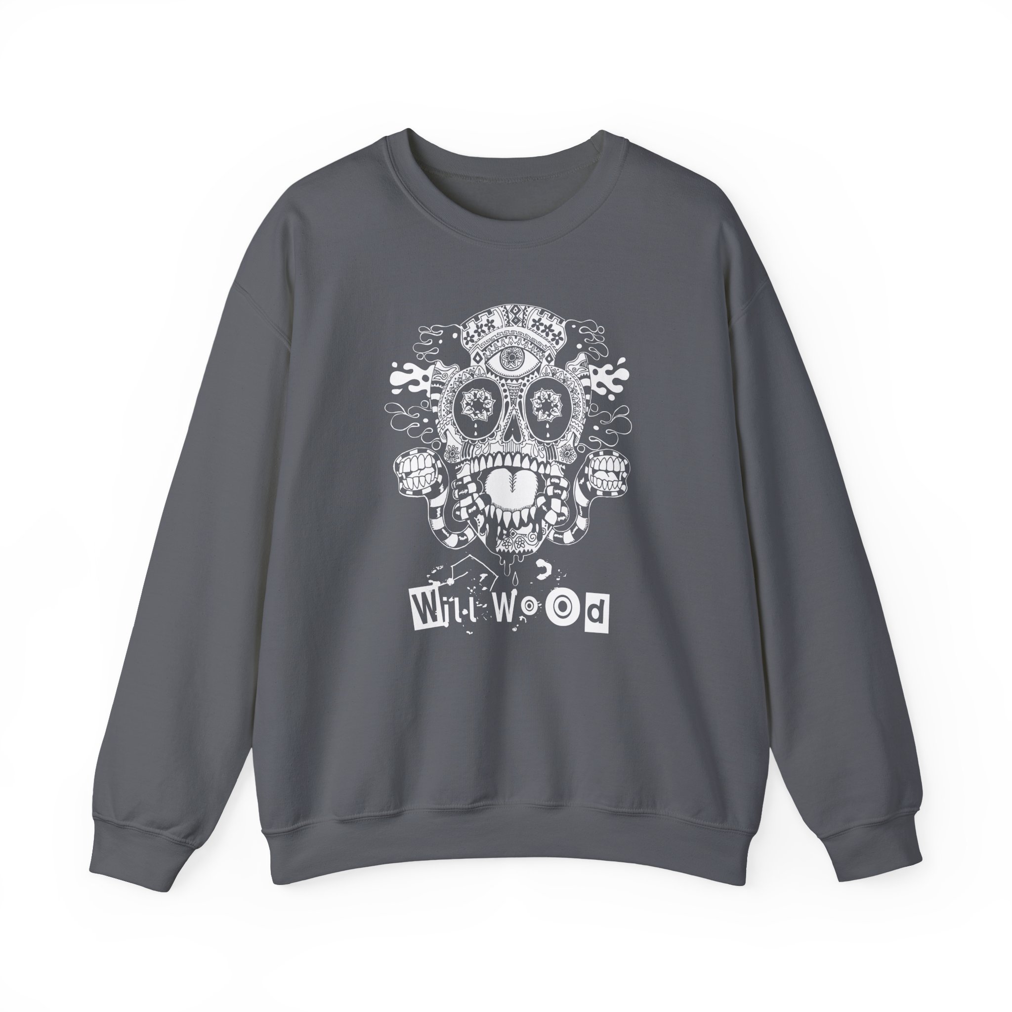 Will Wood Host Skull Unisex Heavy Blendâ„¢ Crewneck Sweatshirt