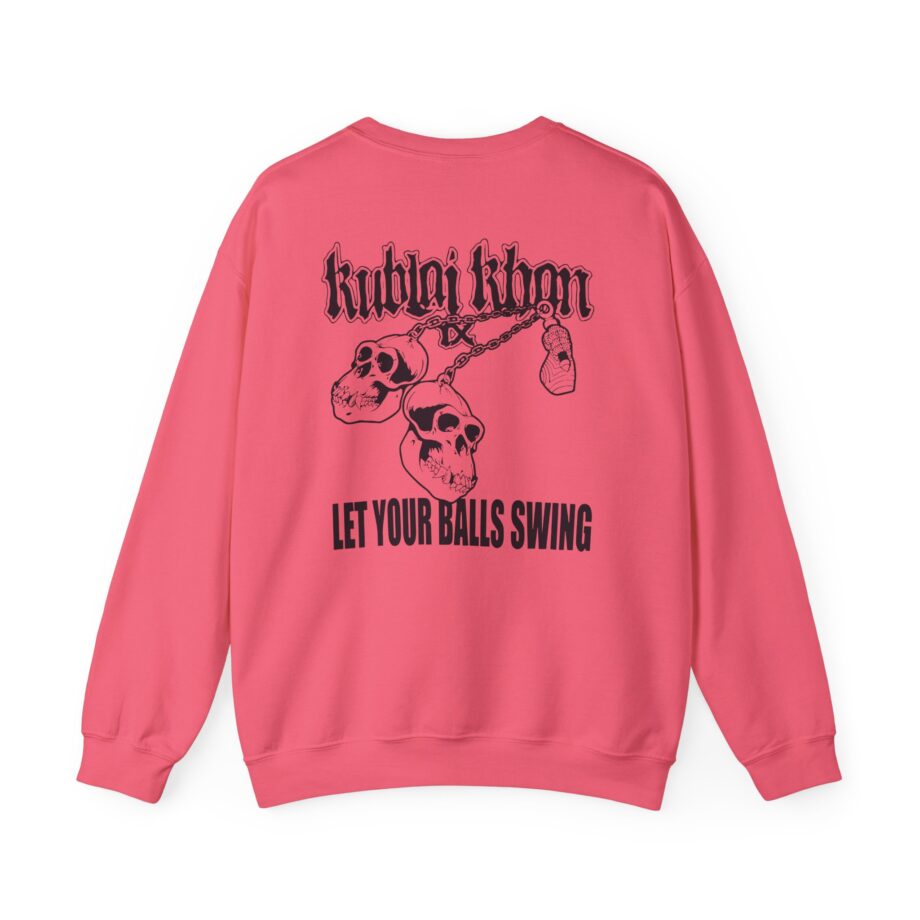 Kublai Khan - Let the Balls Swing Natural Unisex Heavy Blend™ Crewneck Sweatshirt