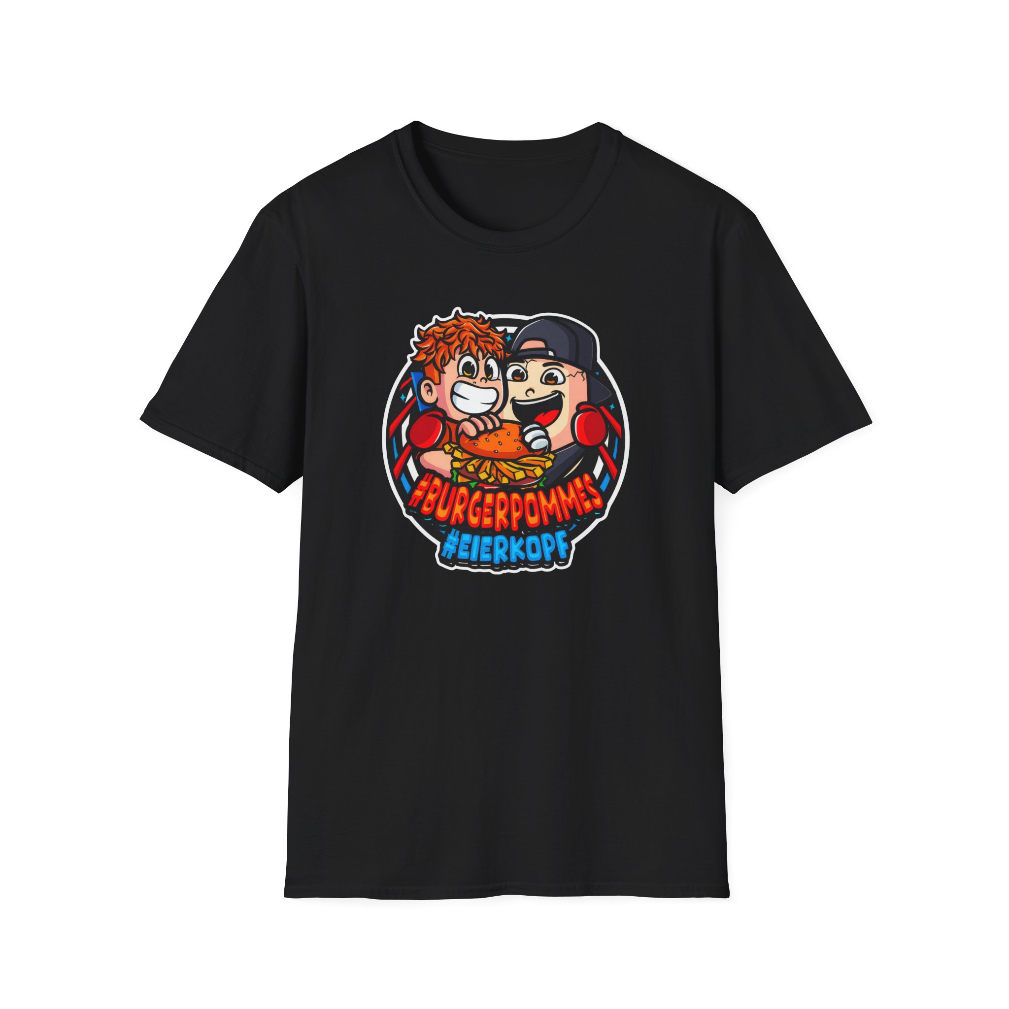 Burger Pommes eierkopf Unisex Softstyle T-Shirt