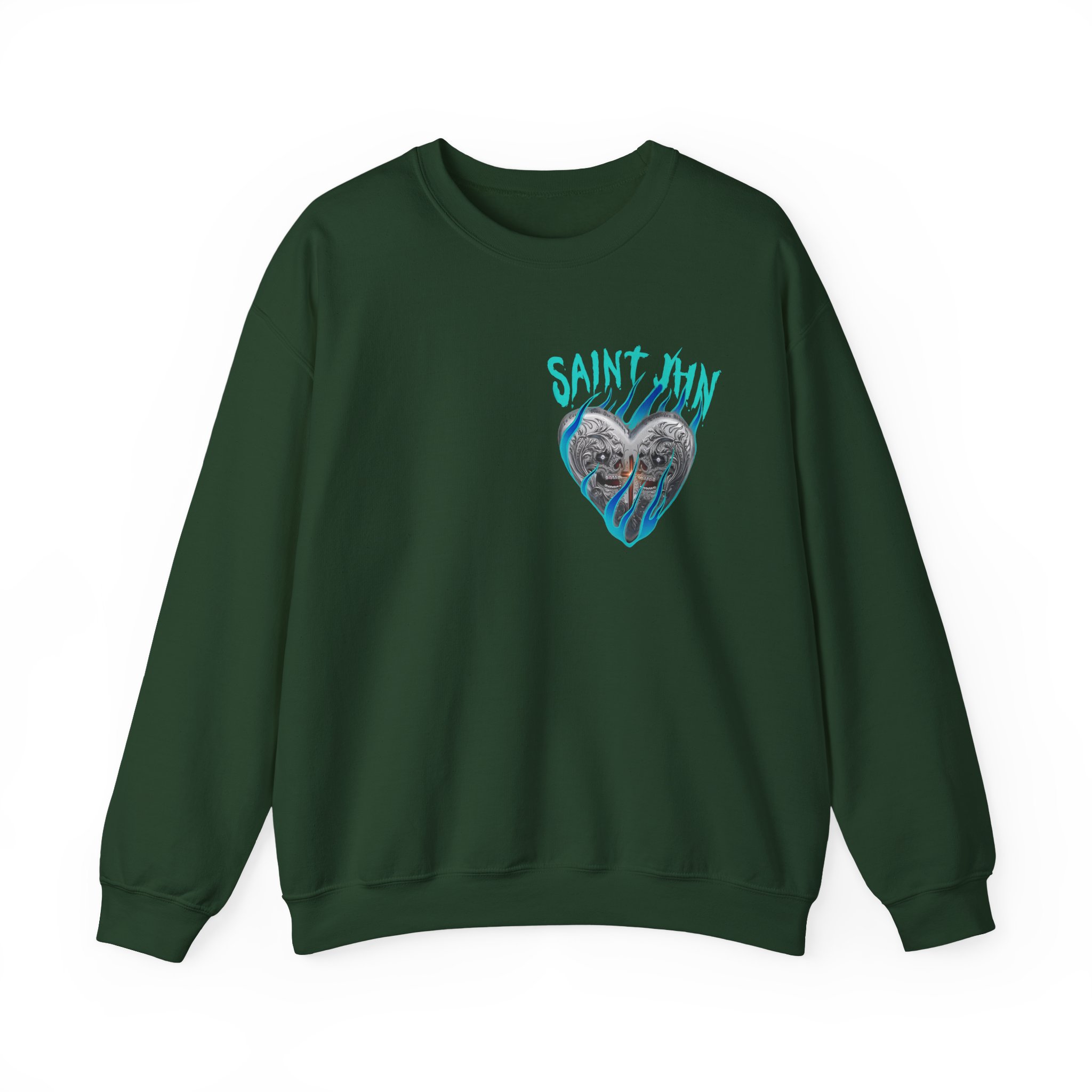 Saint Jhn Chromedd Hearts Icwbdy Unisex Heavy Blendâ„¢ Crewneck Sweatshirt