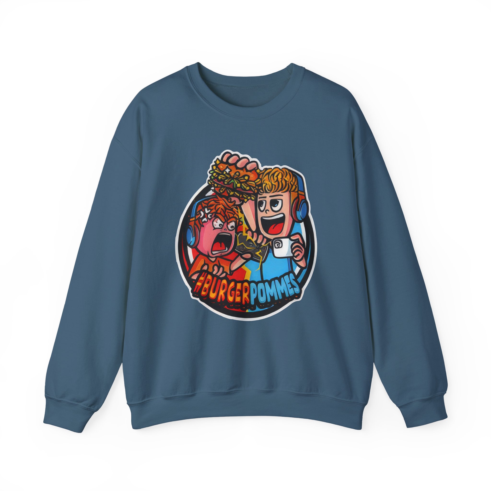 Burger Pommes Unisex Heavy Blendâ„¢ Crewneck Sweatshirt