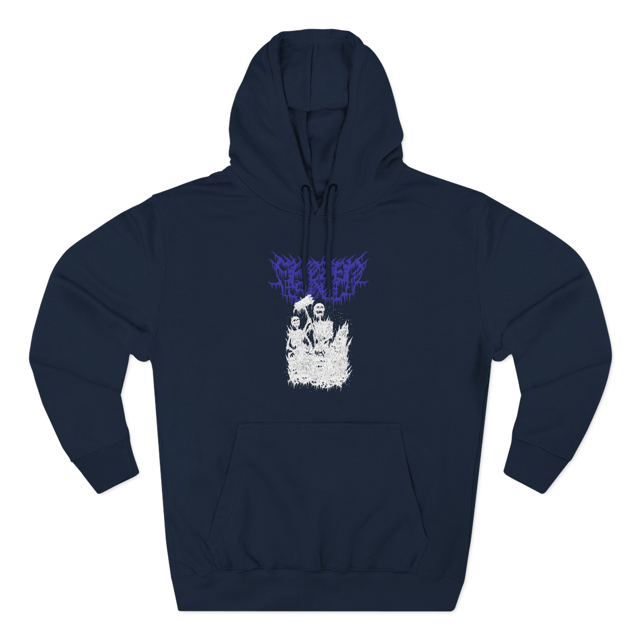 Frozen Soul Skeleton Three-Panel Fleece Hoodie