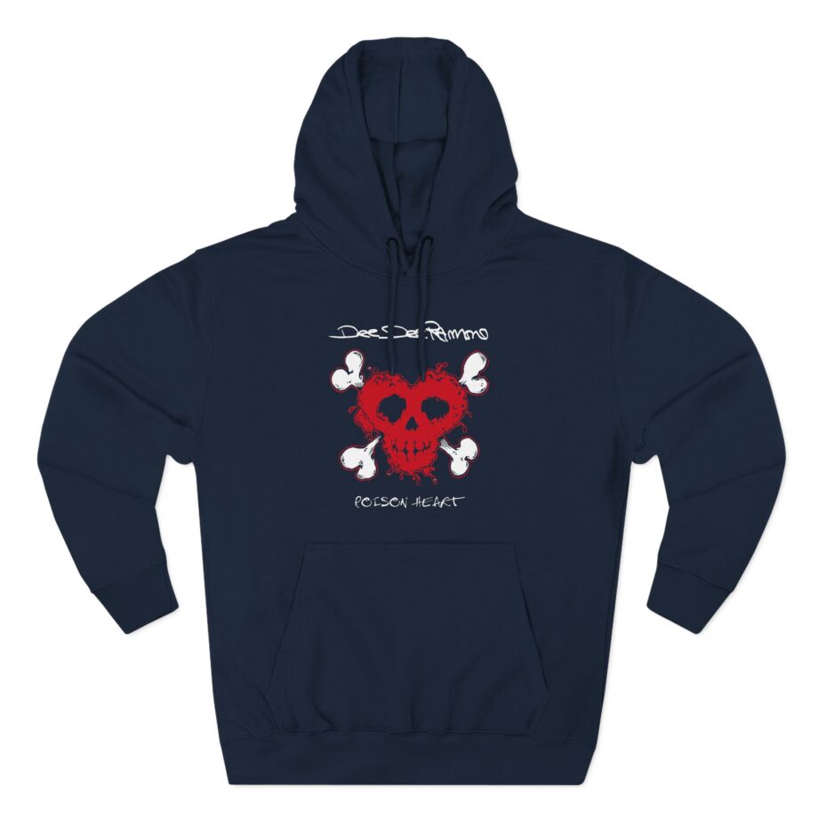 Ramones Distressed Poison Heart Three-Panel Fleece Hoodie