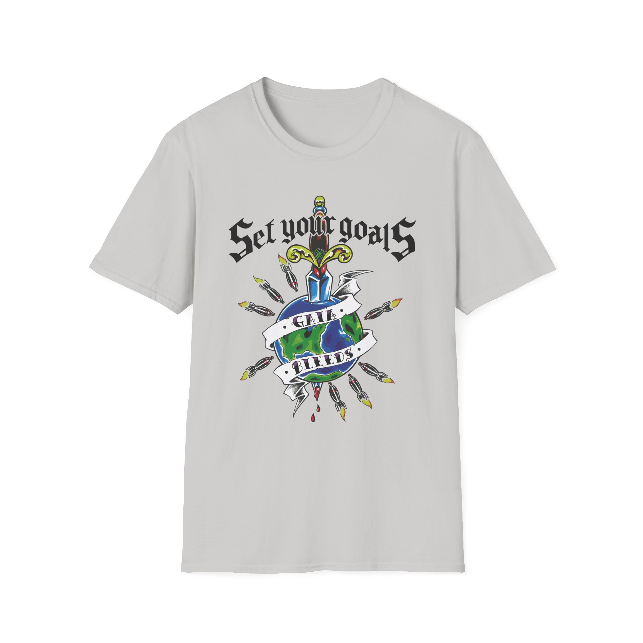 Set Your Goals Gaia Bleeds Unisex Softstyle T-Shirt