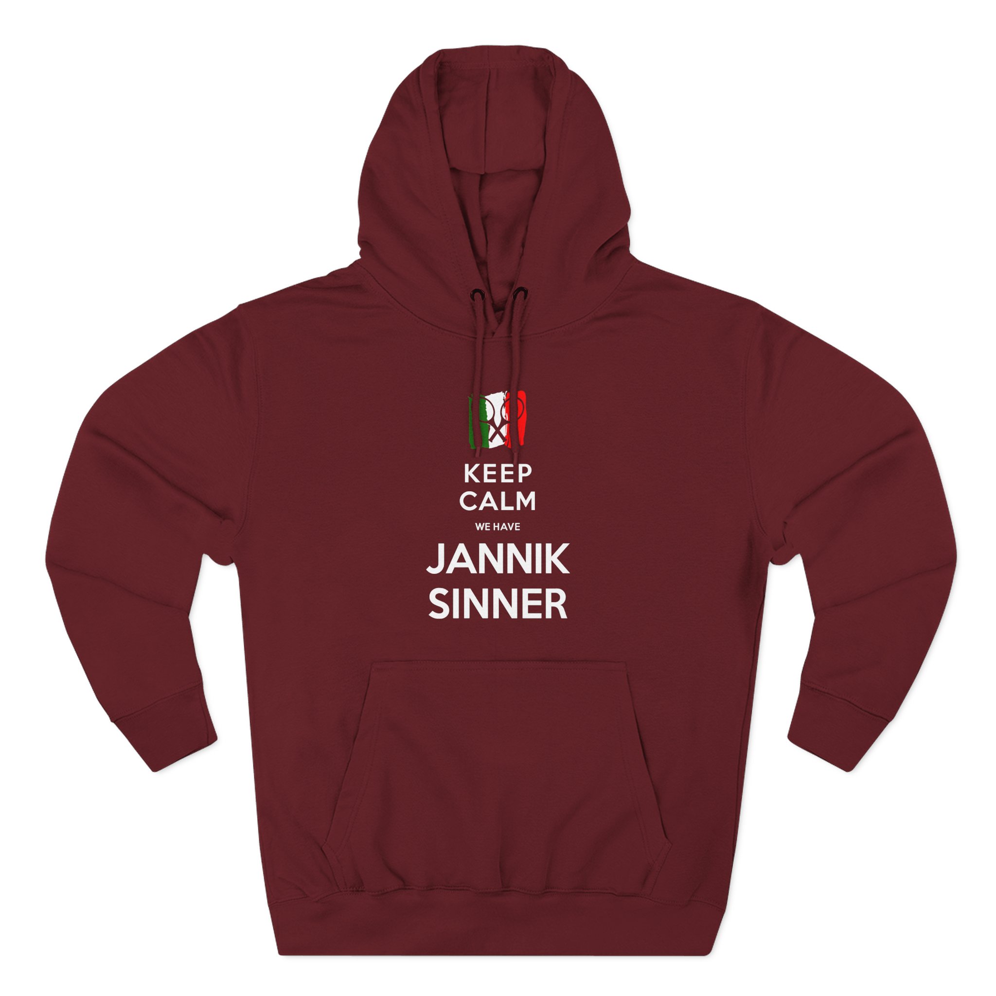 Jannik Sinner Keep Calm We Have Three-Panel Fleece Hoodie