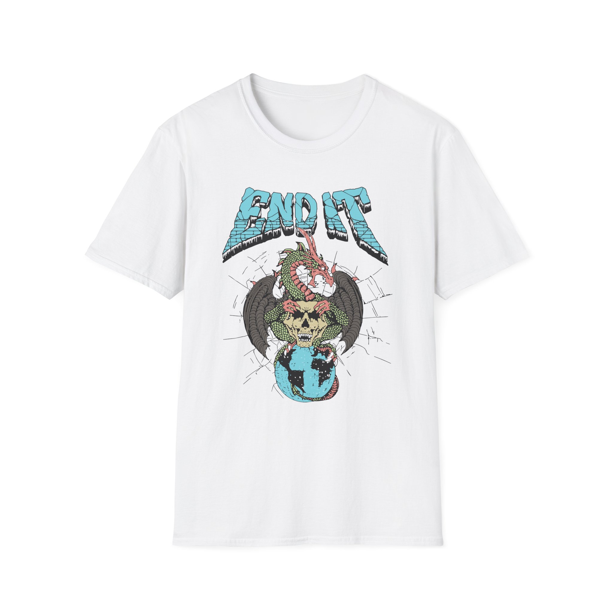 End It Dragon Skull Unisex Softstyle T-Shirt