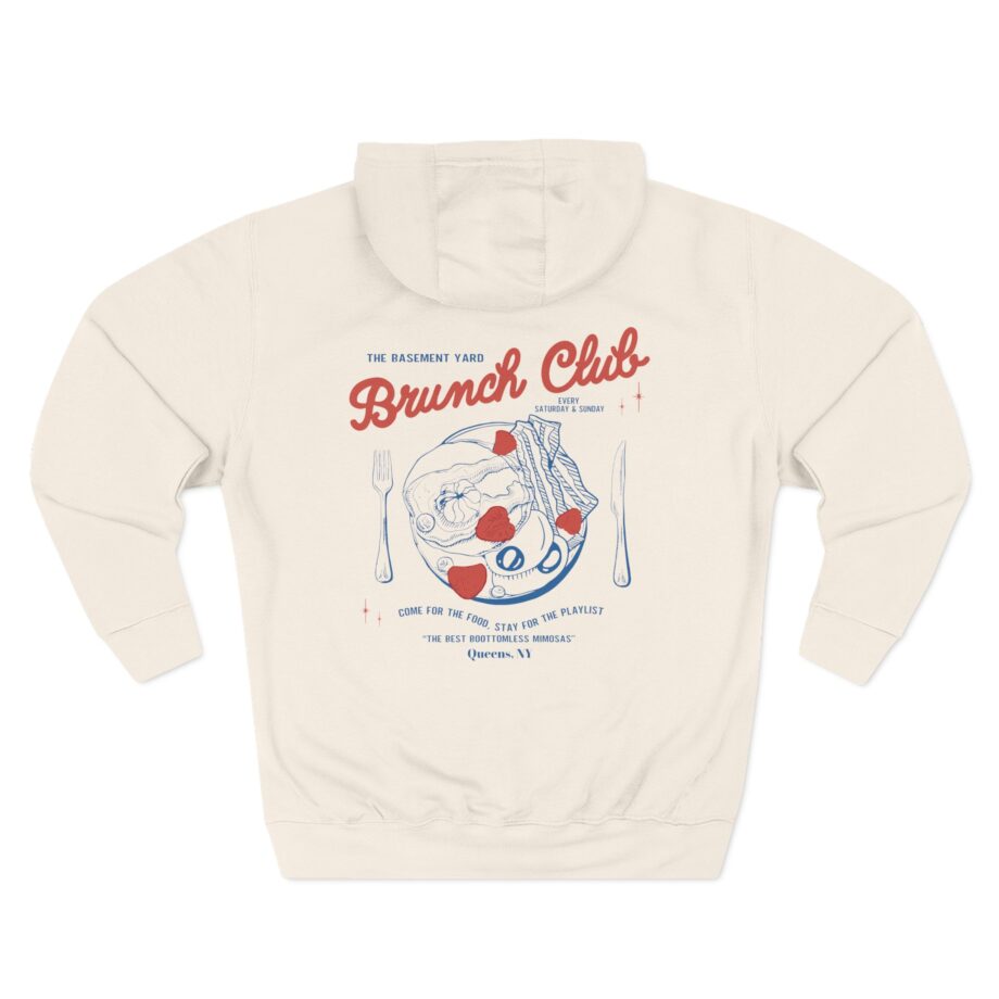Basement Yard Brunch Club Diner Three-Panel Fleece Hoodie