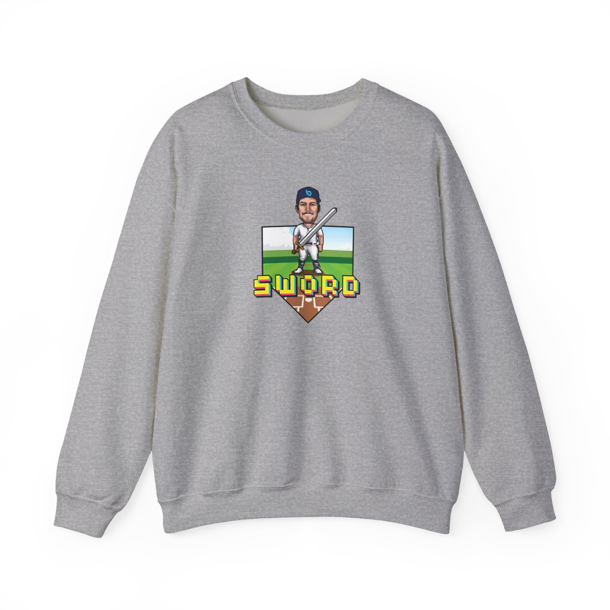 Trevor Bauer Sword Pixel Art Unisex Heavy Blendâ„¢ Crewneck Sweatshirt