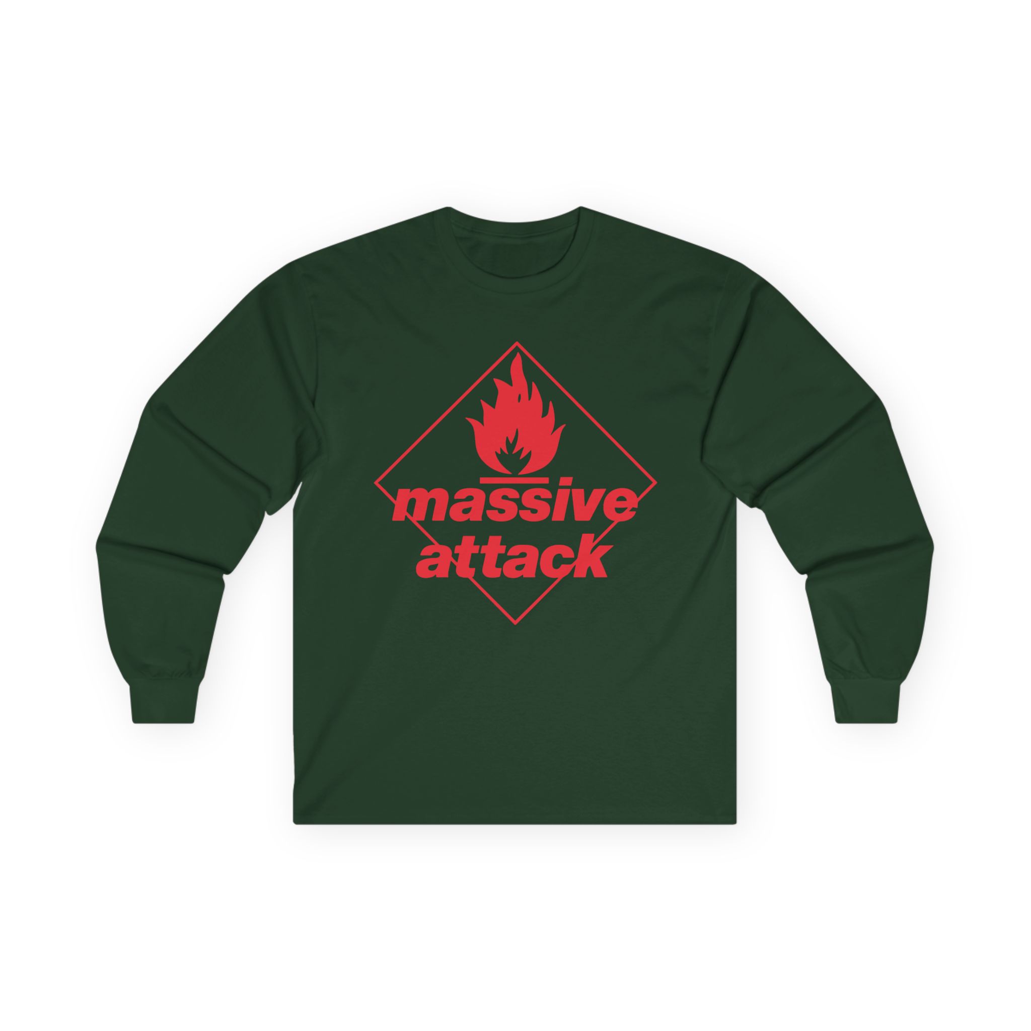 Massive Attack Blue Lines Red Logo Unisex Ultra Cotton Long Sleeve Tee