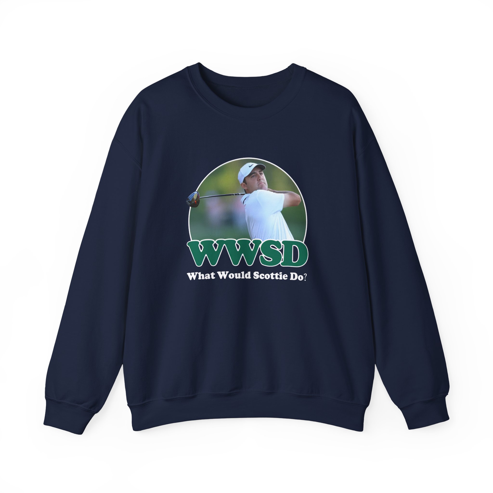 Scottie Scheffler What Would Do Wwsd Unisex Heavy Blendâ„¢ Crewneck Sweatshirt