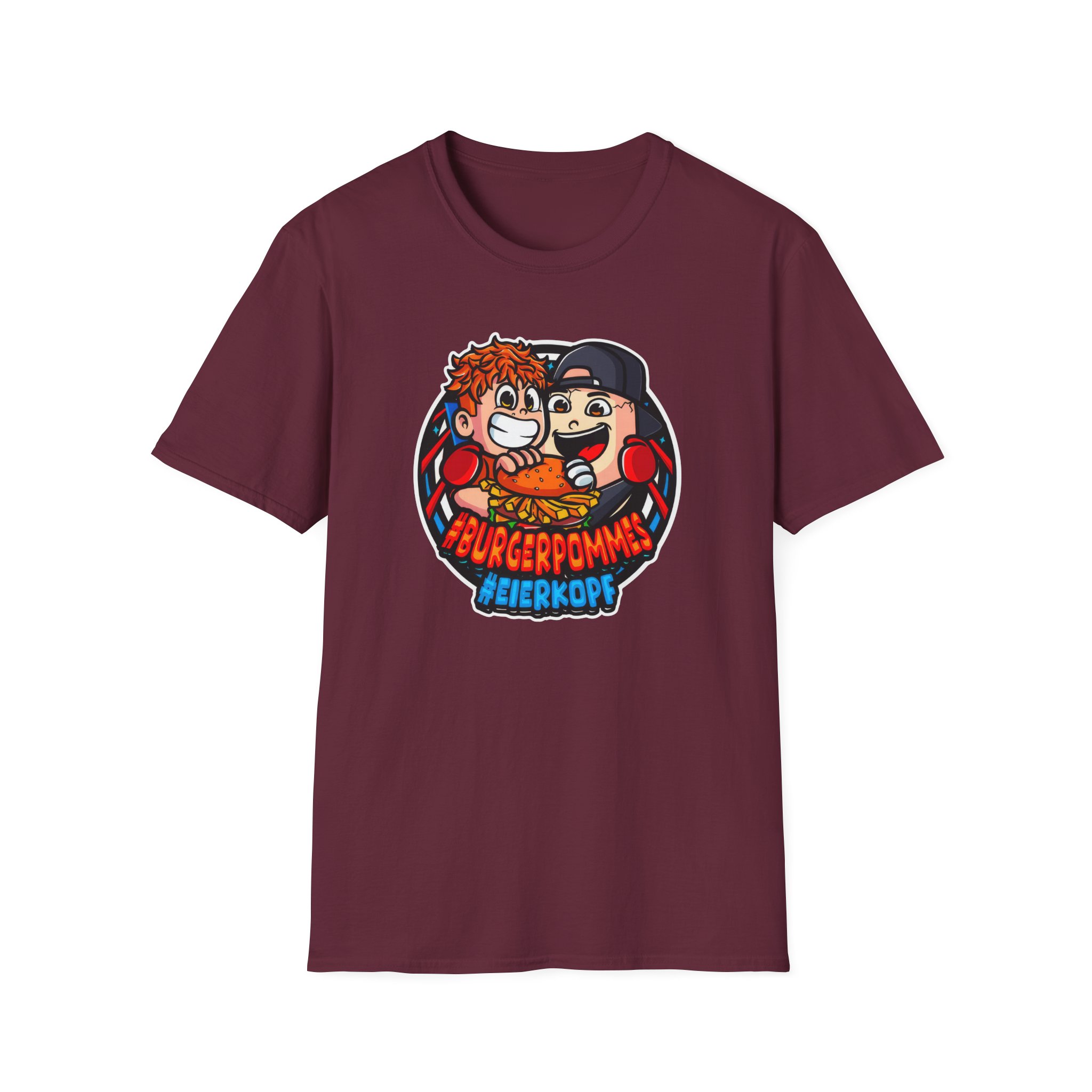 Burger Pommes eierkopf Unisex Softstyle T-Shirt