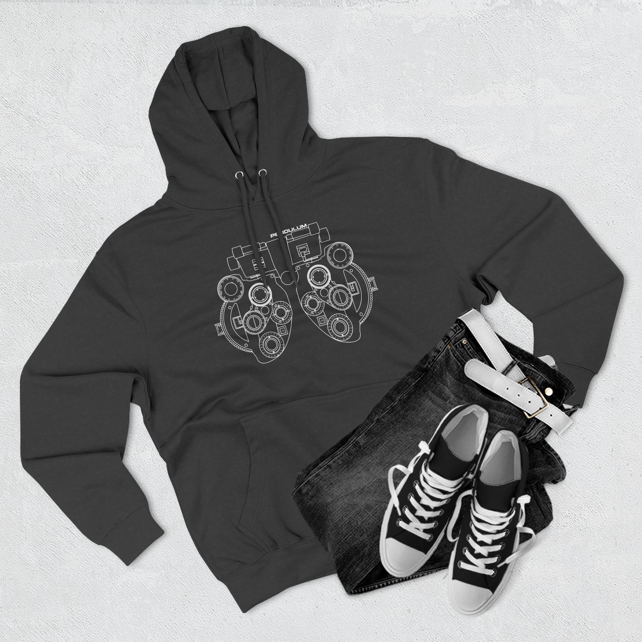 Pendulum Optical Three-Panel Fleece Hoodie