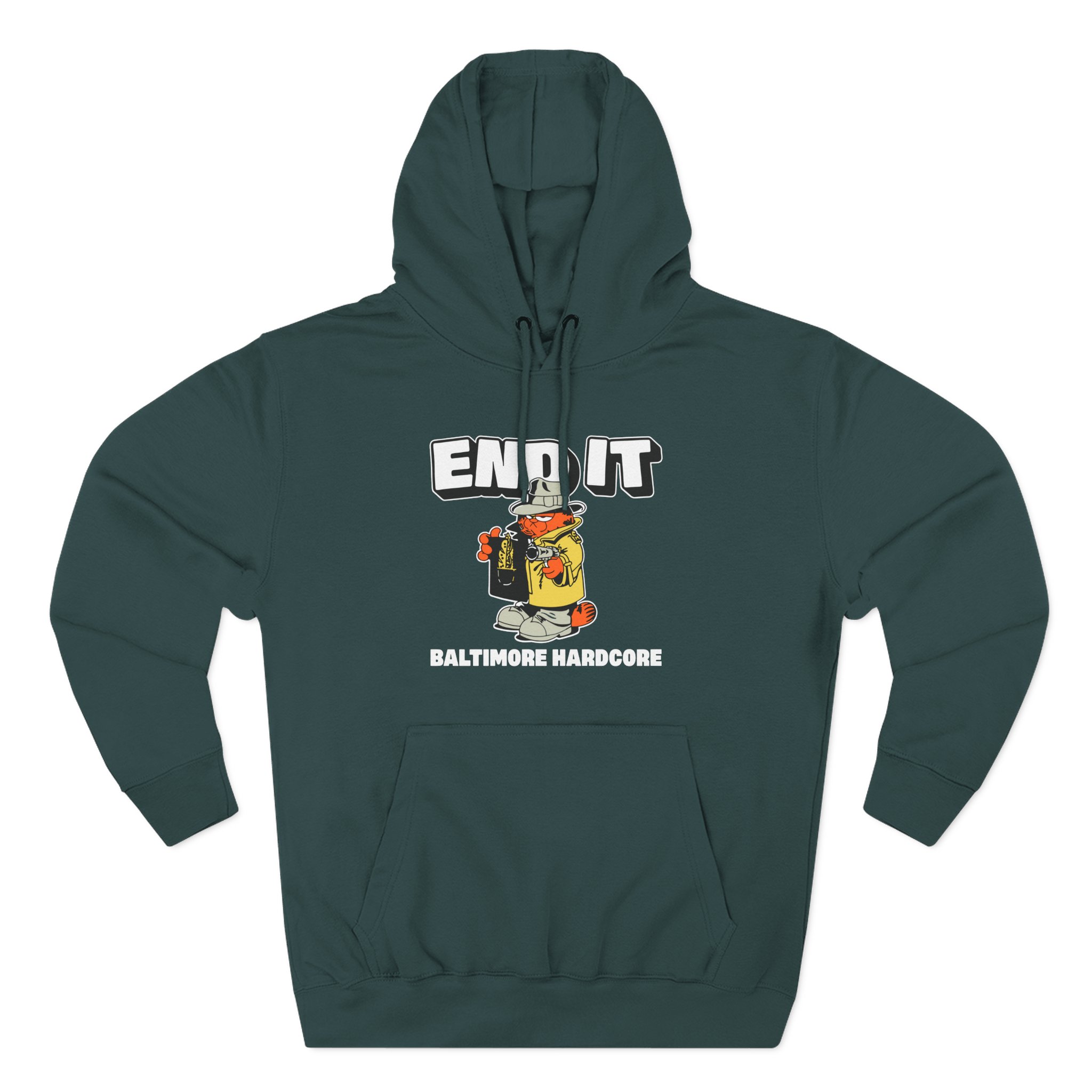 End It Baltimore Hardcore Three-Panel Fleece Hoodie
