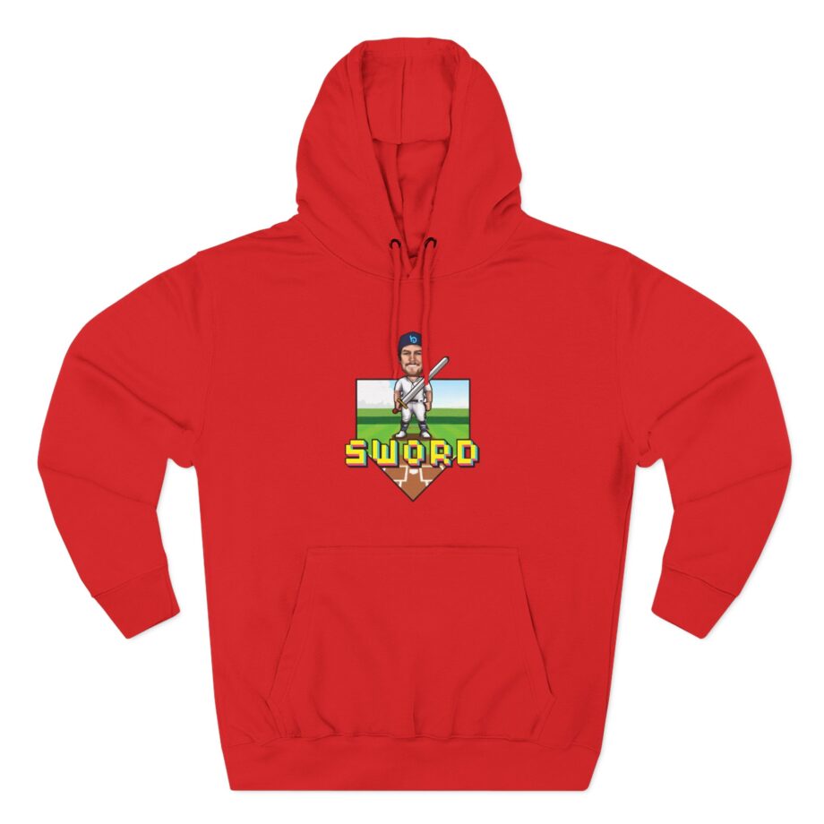 Trevor Bauer Sword Pixel Art Three-Panel Fleece Hoodie
