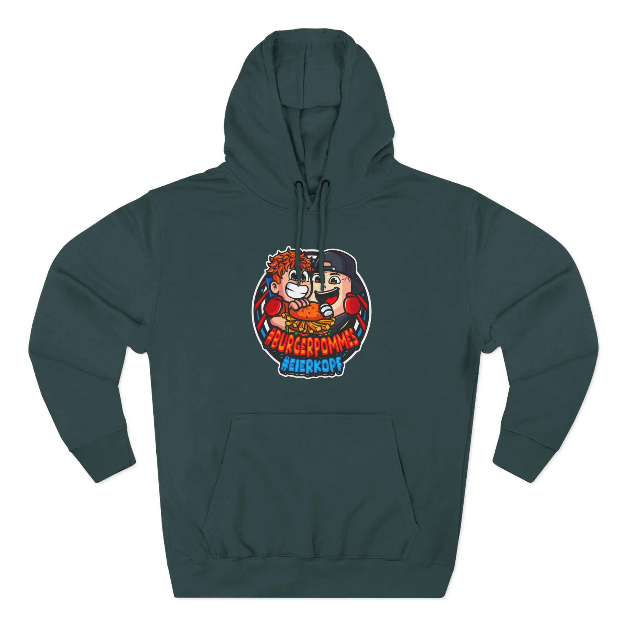 Burger Pommes eierkopf Three-Panel Fleece Hoodie