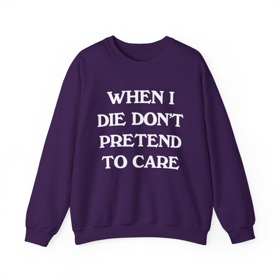 Tierra Whack When I Die Don't Pretend to Care Unisex Heavy Blend™ Crewneck Sweatshirt