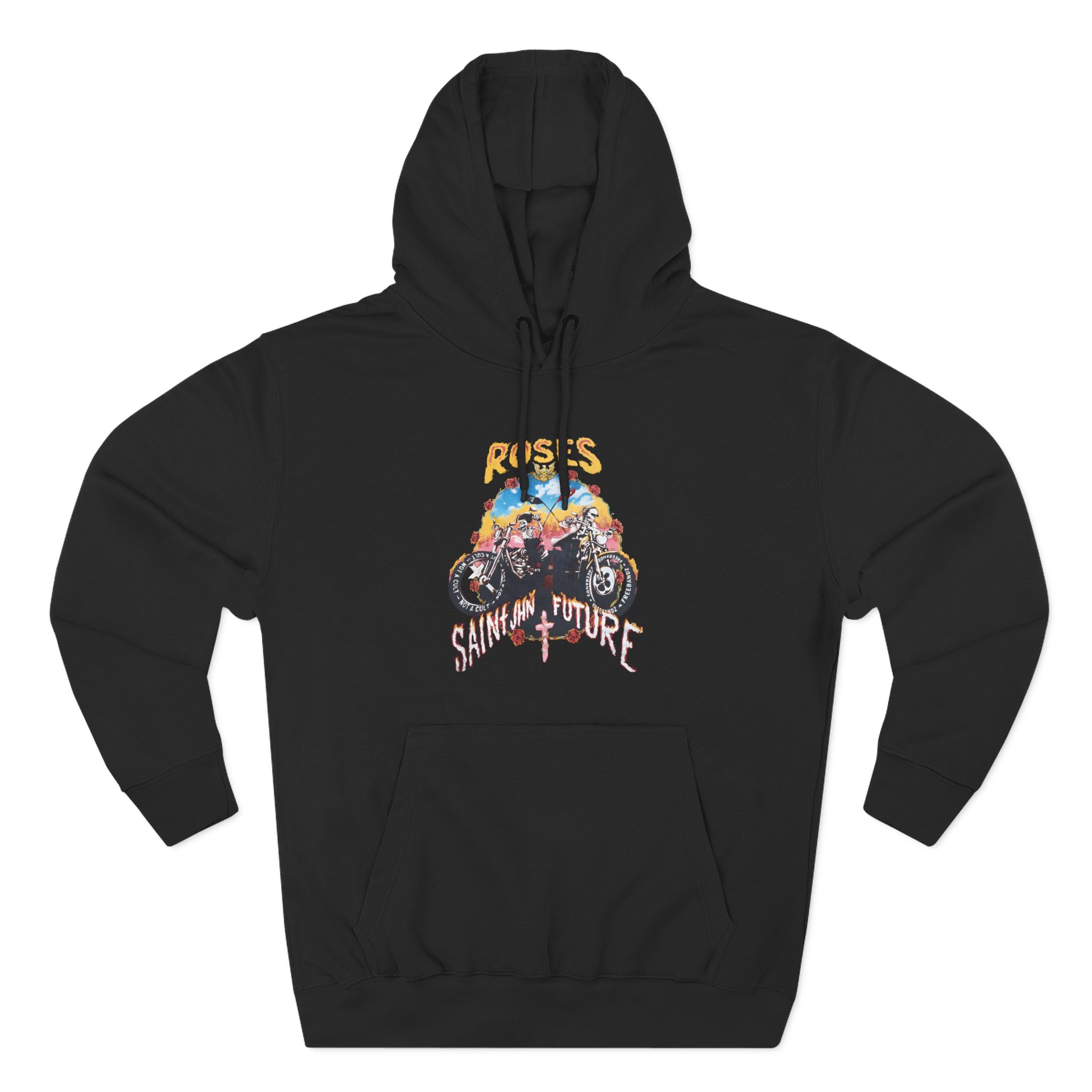 Saint Jhn Not a Cult X Freebandz Roses Three-Panel Fleece Hoodie