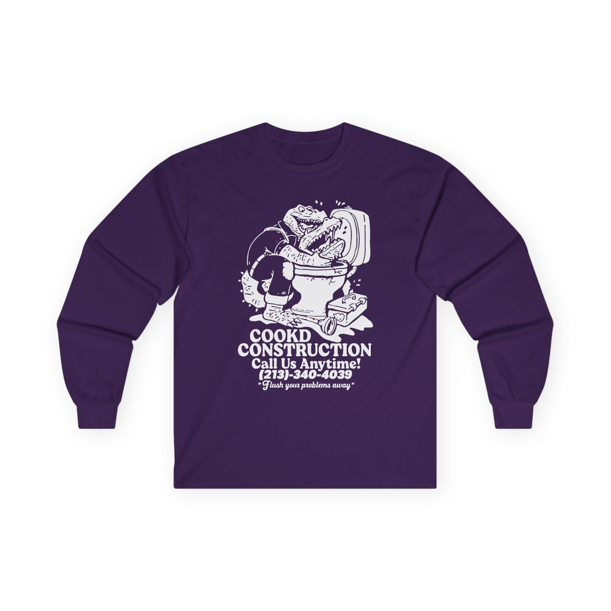 Lazarbeam  Cookd Construction Call Us Anytime Unisex Ultra Cotton Long Sleeve Tee