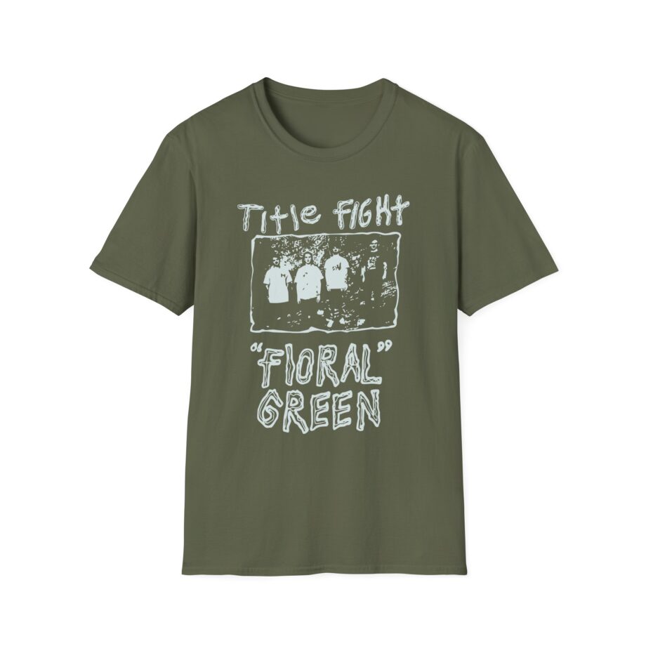 Title Fight Floral Green Unisex Softstyle T-Shirt