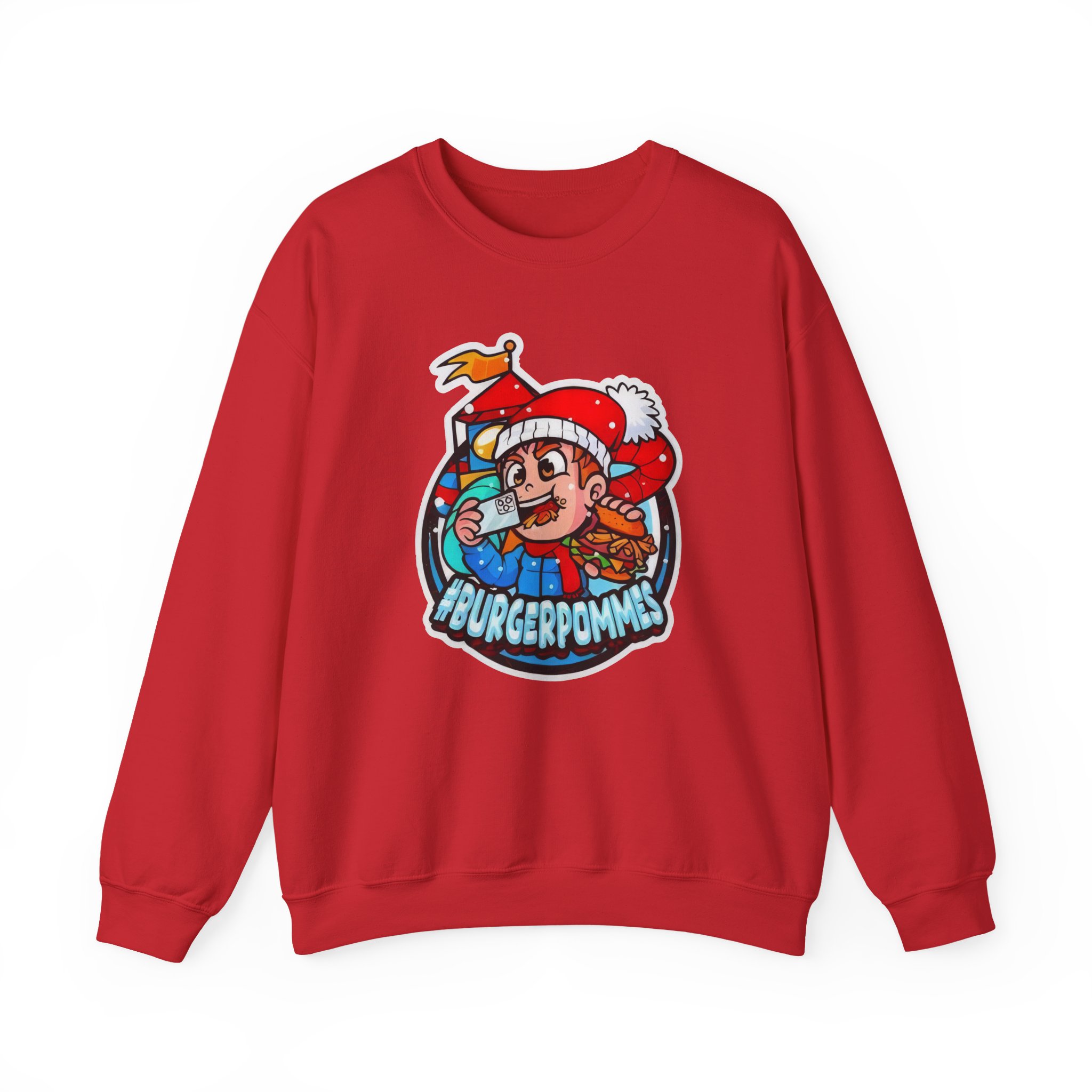 Burger Pommes Unisex Heavy Blendâ„¢ Crewneck Sweatshirt