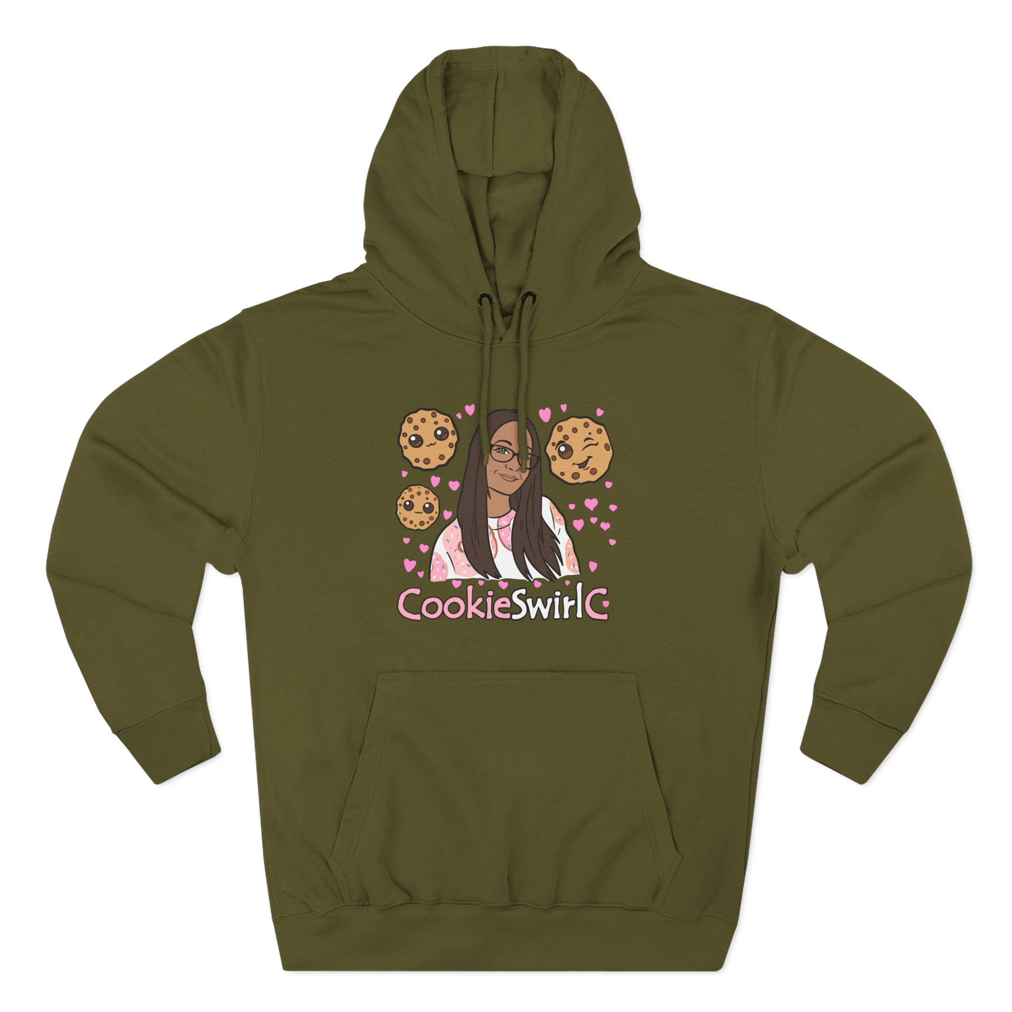 Cookieswirlc Three-Panel Fleece Hoodie