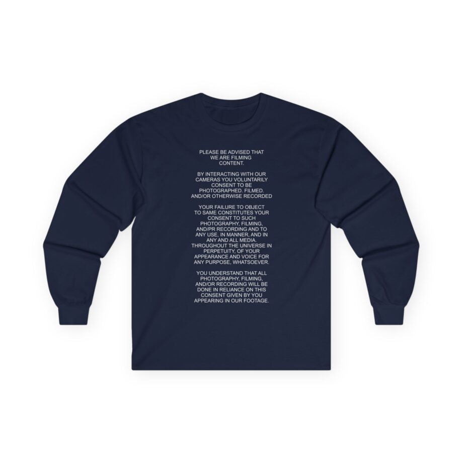 Nekrogoblikon We Are Filming Content Unisex Ultra Cotton Long Sleeve Tee