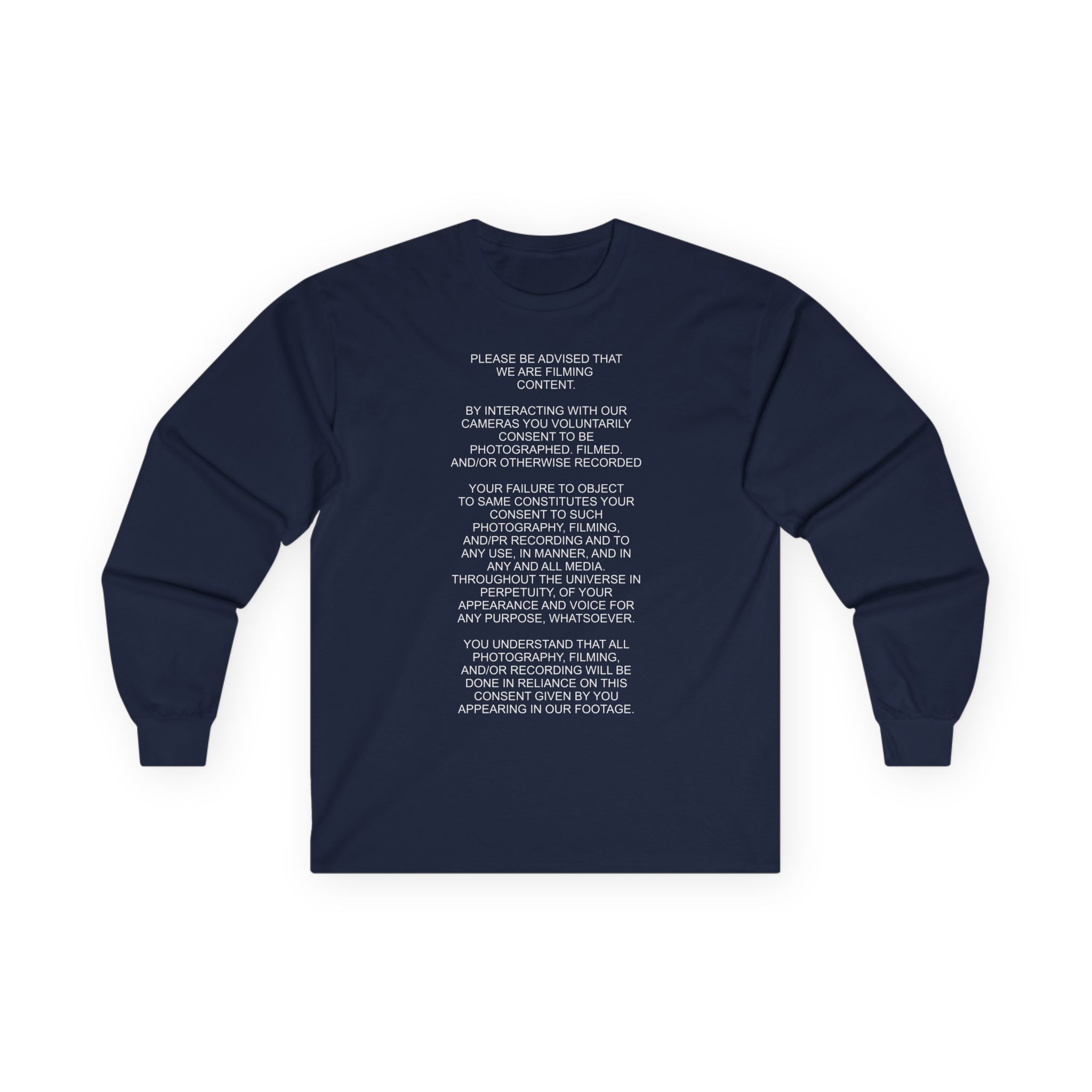 Nekrogoblikon We Are Filming Content Unisex Ultra Cotton Long Sleeve Tee