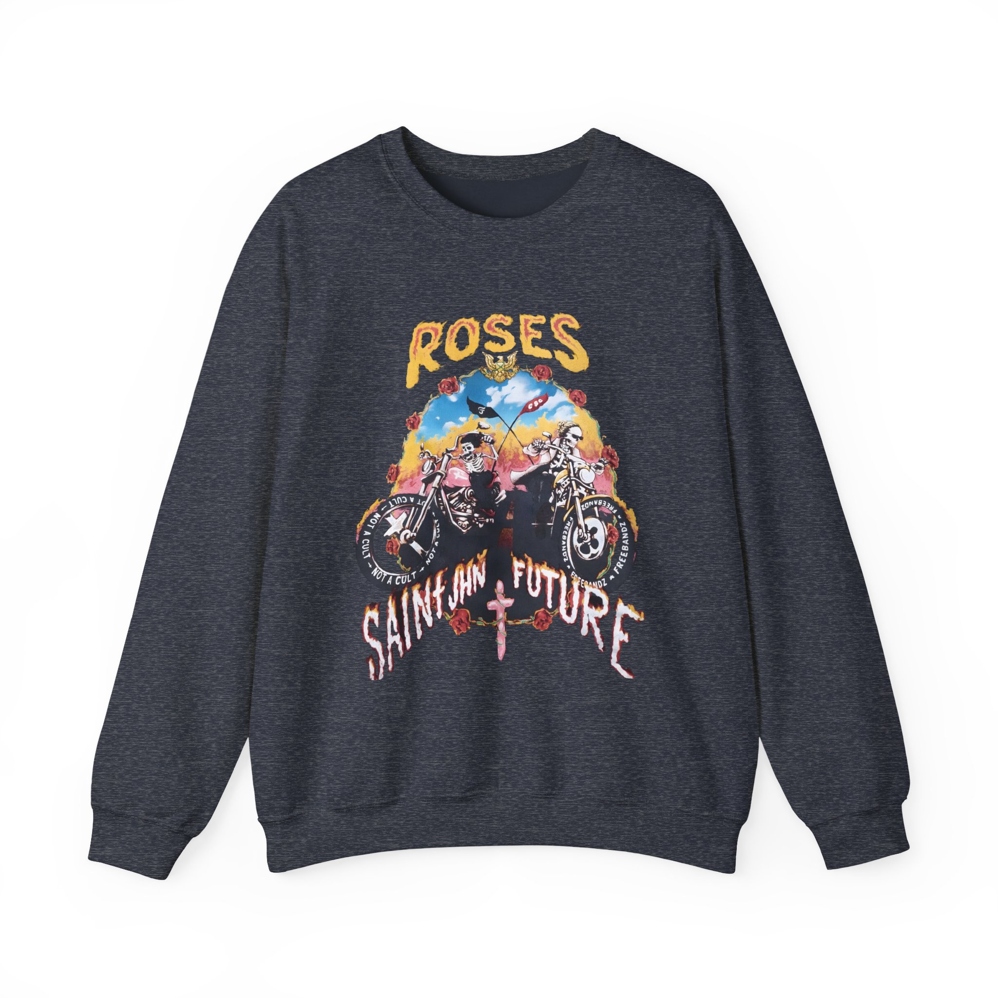 Saint Jhn Not a Cult X Freebandz Roses Unisex Heavy Blendâ„¢ Crewneck Sweatshirt