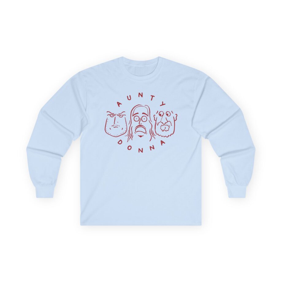 Aunty Donna White Faces Unisex Ultra Cotton Long Sleeve Tee
