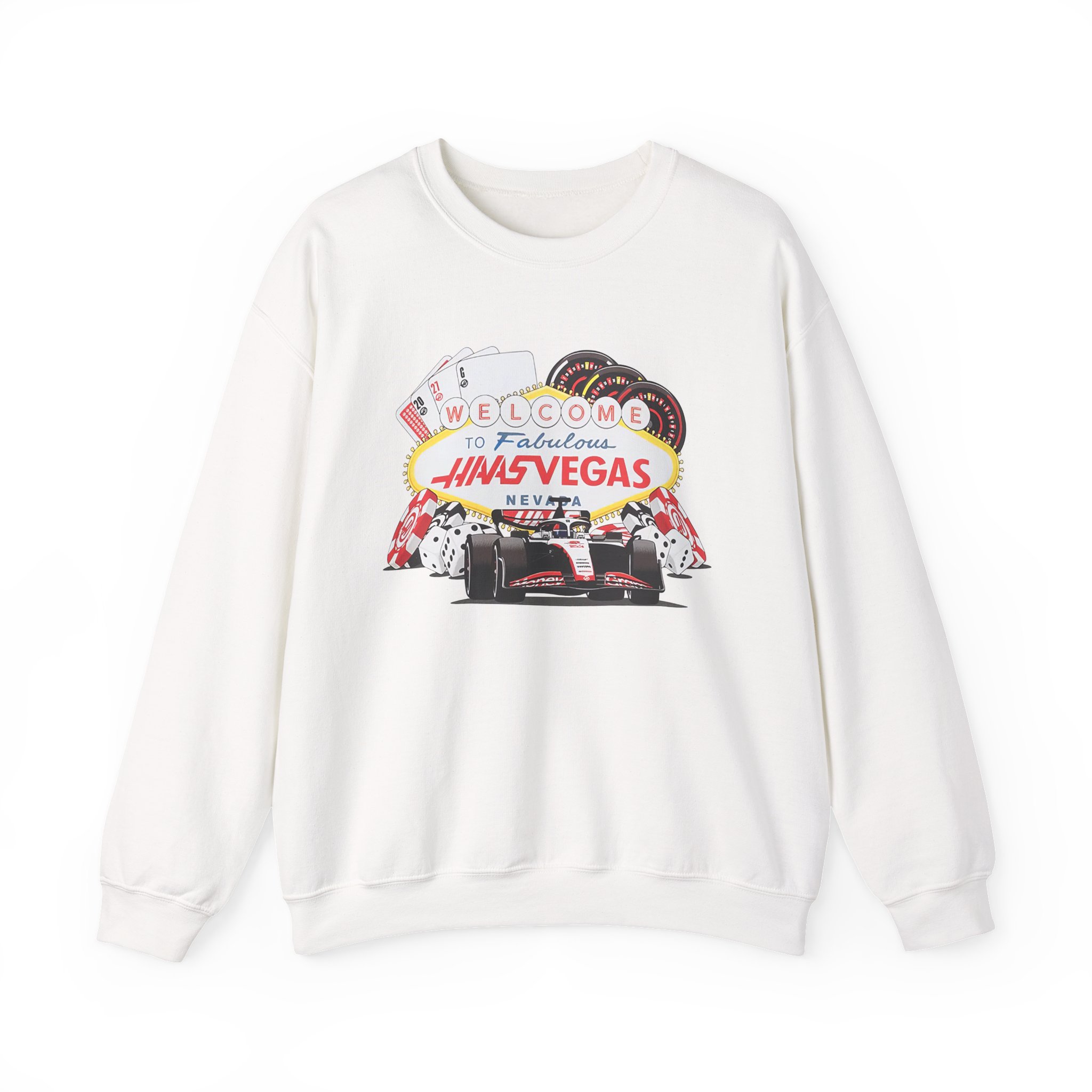 Haas F1 Las Vegas Gp Unisex Heavy Blendâ„¢ Crewneck Sweatshirt