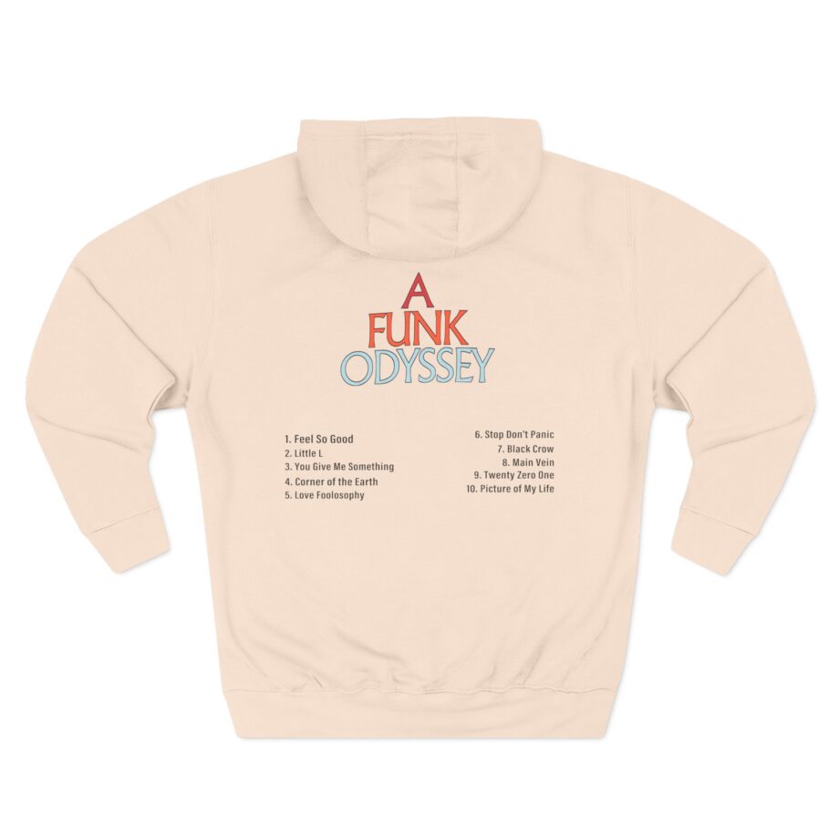 J Funk Odyssey Tracklist Three-Panel Fleece Hoodie
