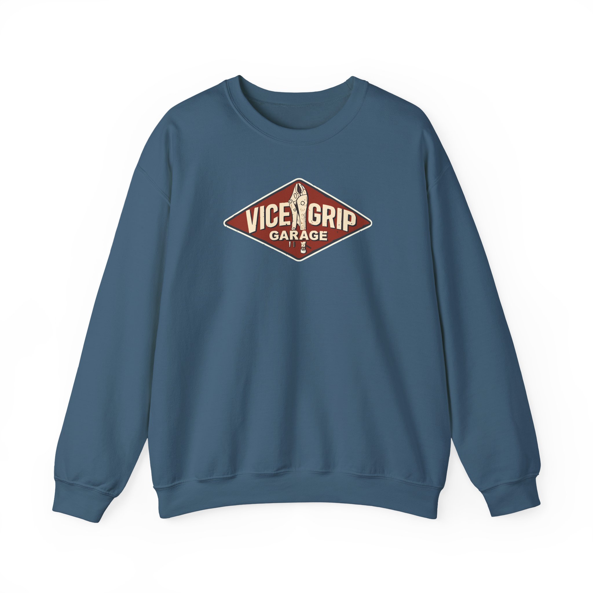 Vicegripgarage Garage Sign Unisex Heavy Blendâ„¢ Crewneck Sweatshirt