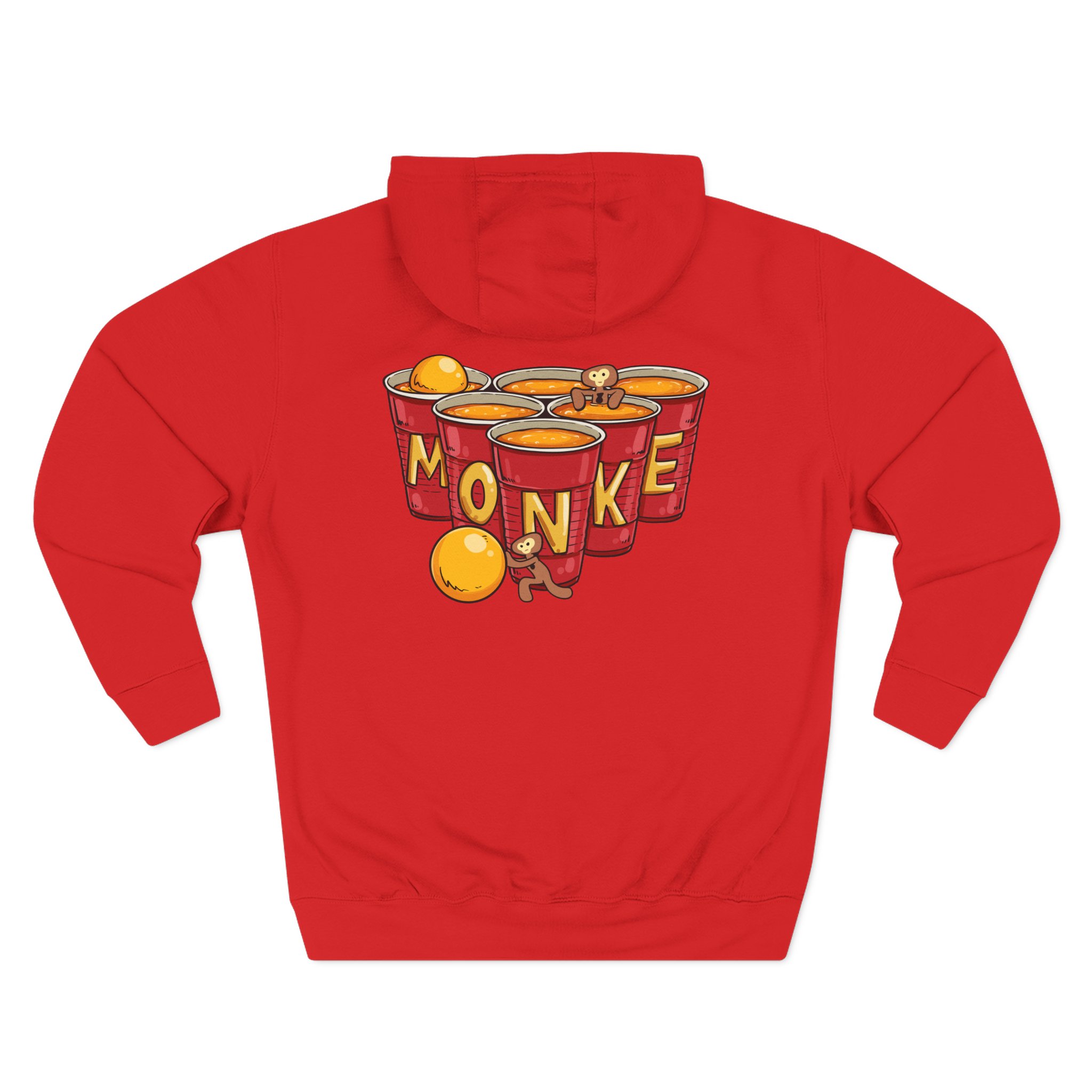 Spoonkidv Monke Pong Three-Panel Fleece Hoodie