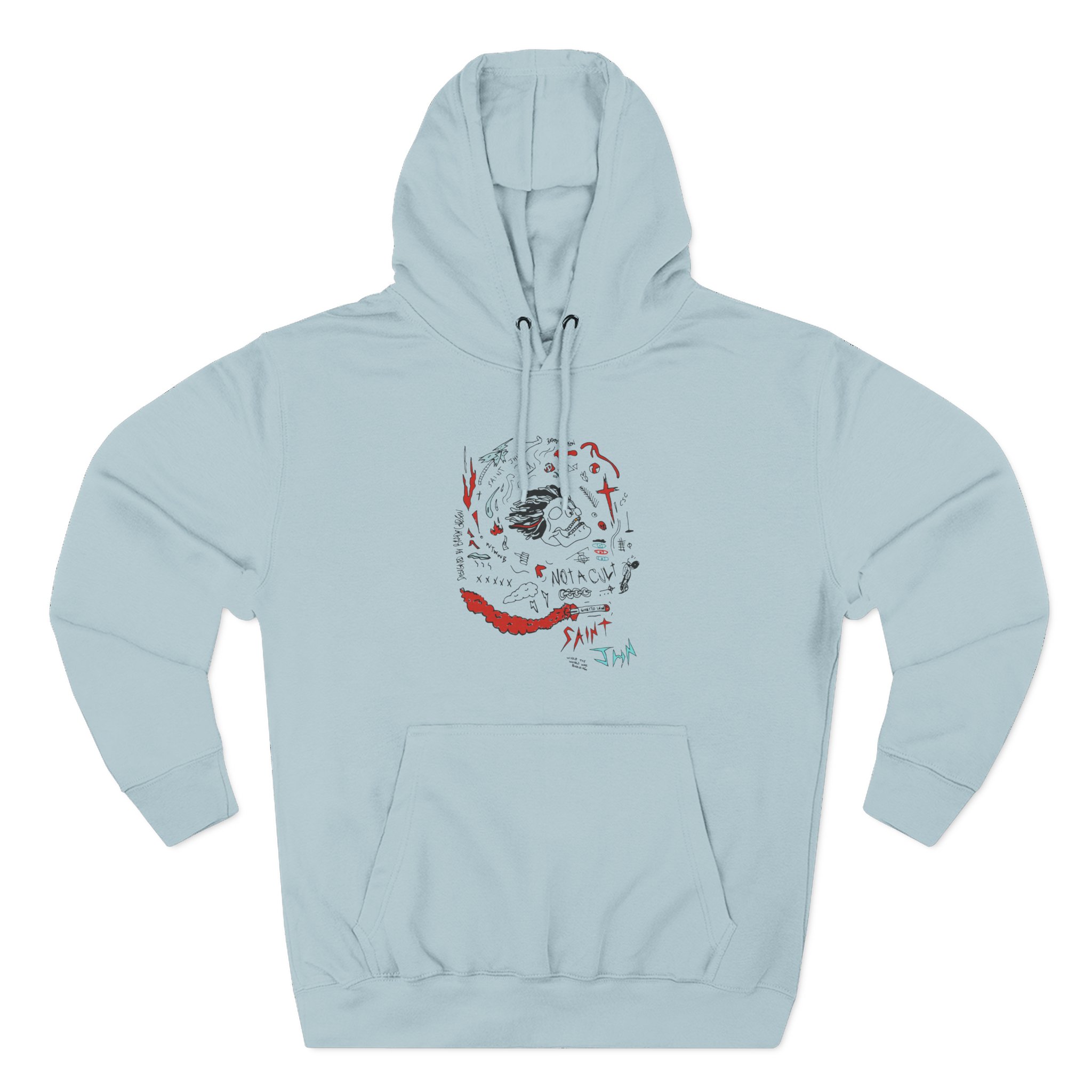 Saint Jhn Three-Panel Fleece Hoodie