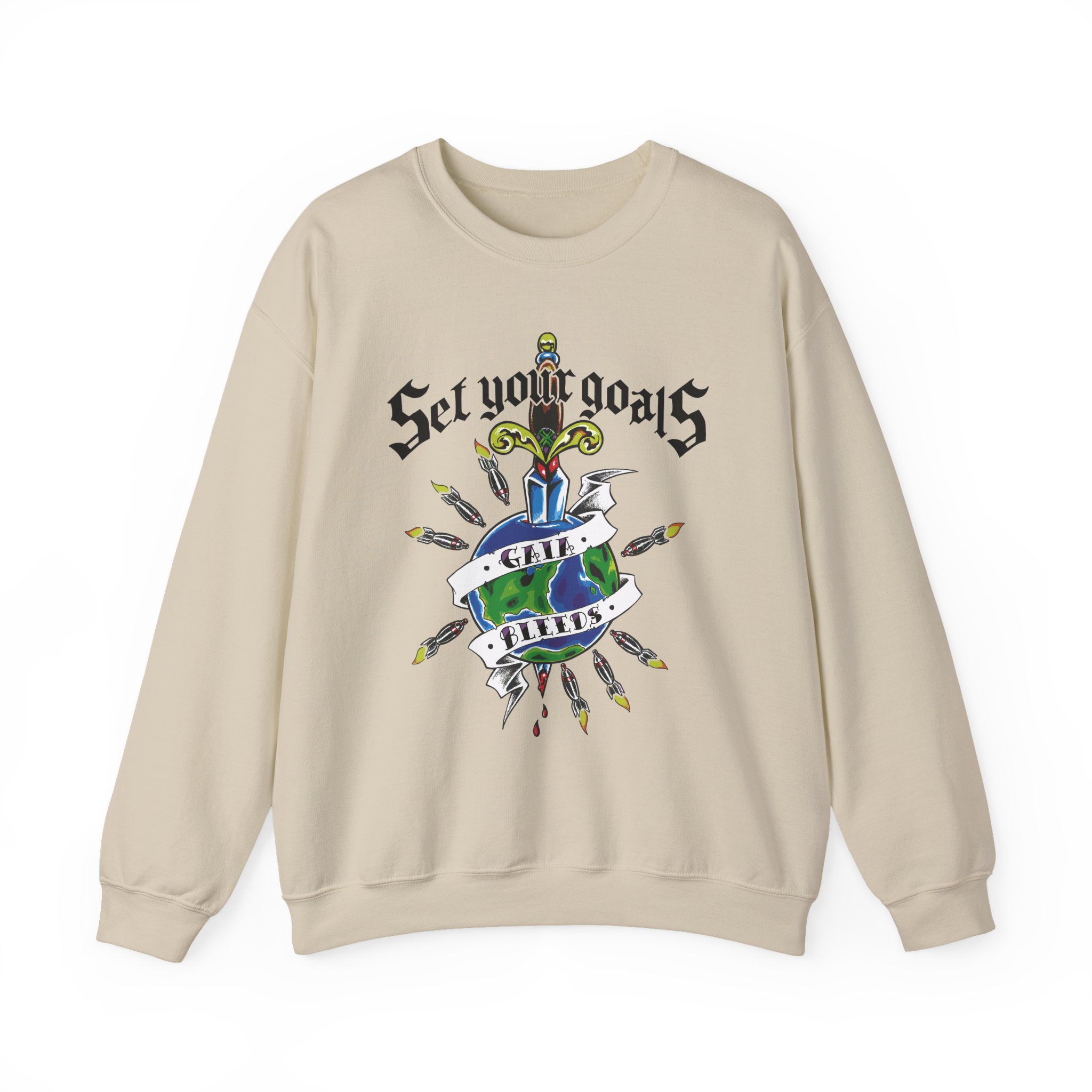 Set Your Goals Gaia Bleeds Unisex Heavy Blendâ„¢ Crewneck Sweatshirt